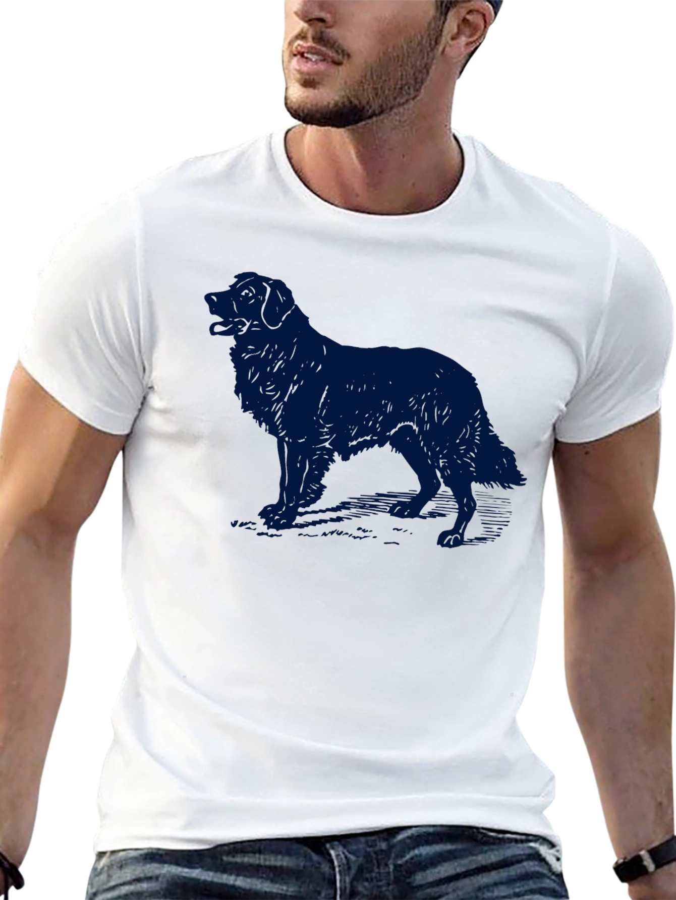 Black Dog Silhouette Graphic Tee - Black view 13