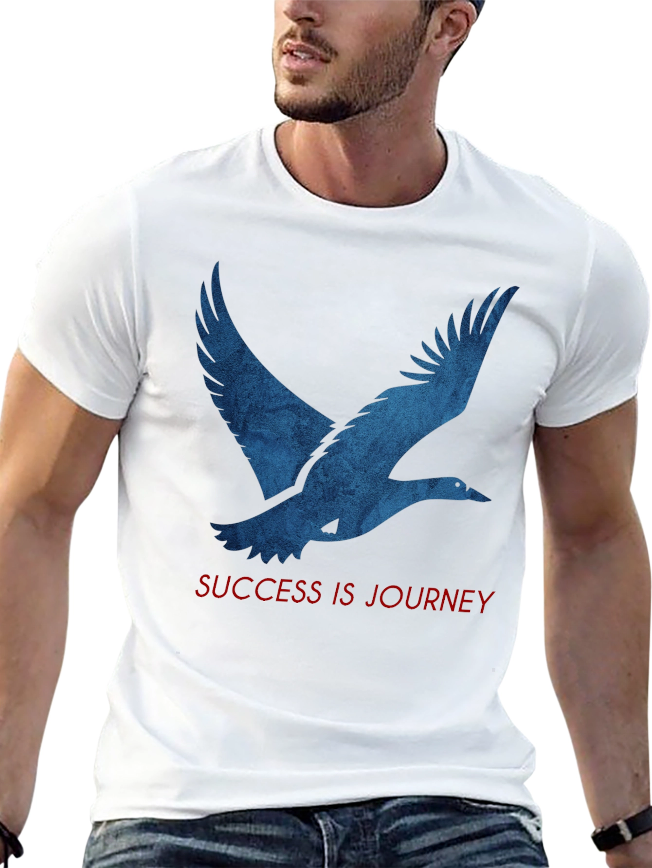 Black Success Journey Bird Graphic T-Shirt - Black view 13