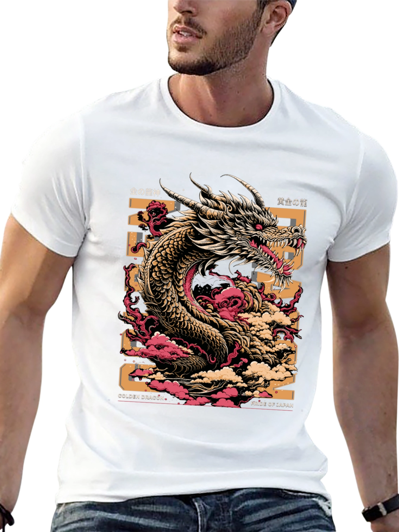 Black Golden Dragon Graphic Tee - Pride of Japan view 13