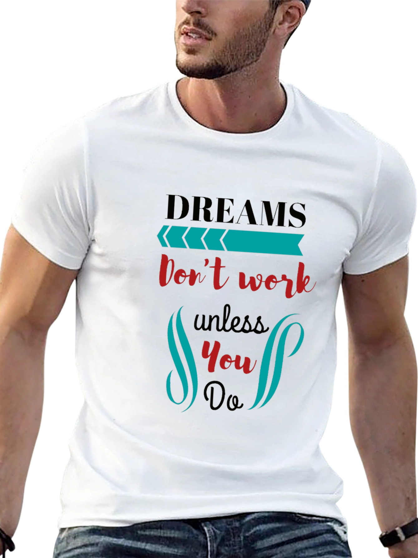 Black Dreams Don't Work Black T-Shirt view 13