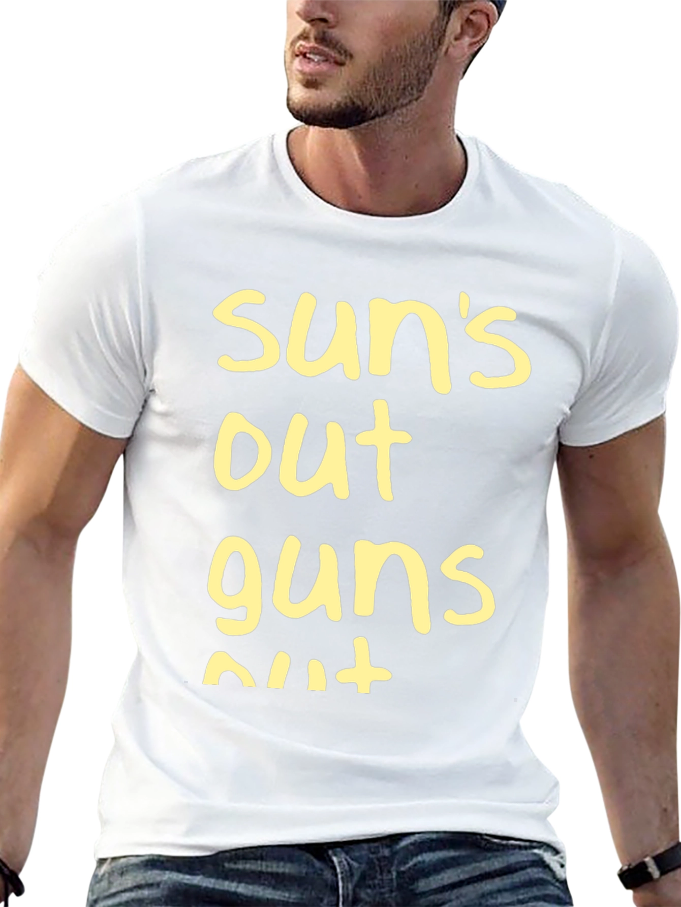 Black Sun's Out Guns Out T-Shirt - Black view 13