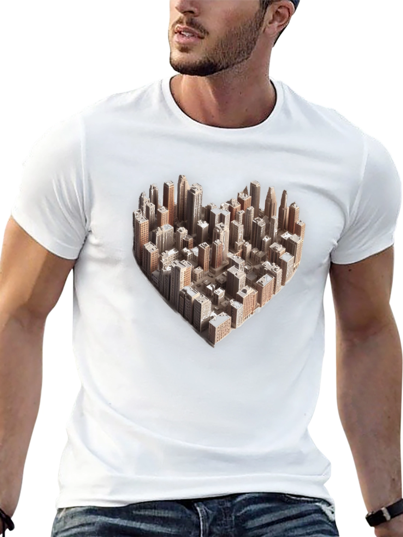 Black Heart of the City Tee - Urban Love T-Shirt view 13