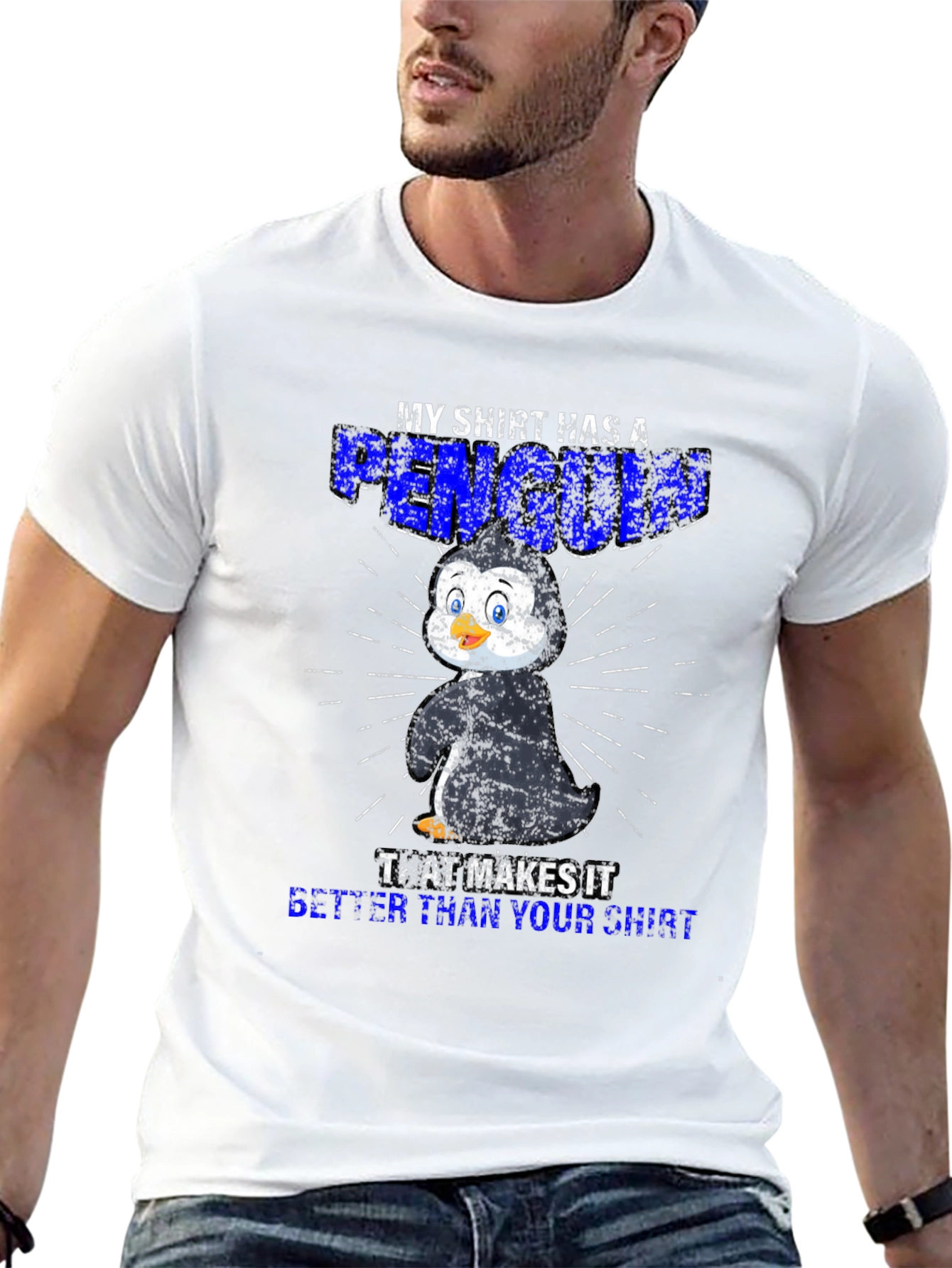 Black Penguin Graphic T-Shirt: Better Than Your Shirt! view 13