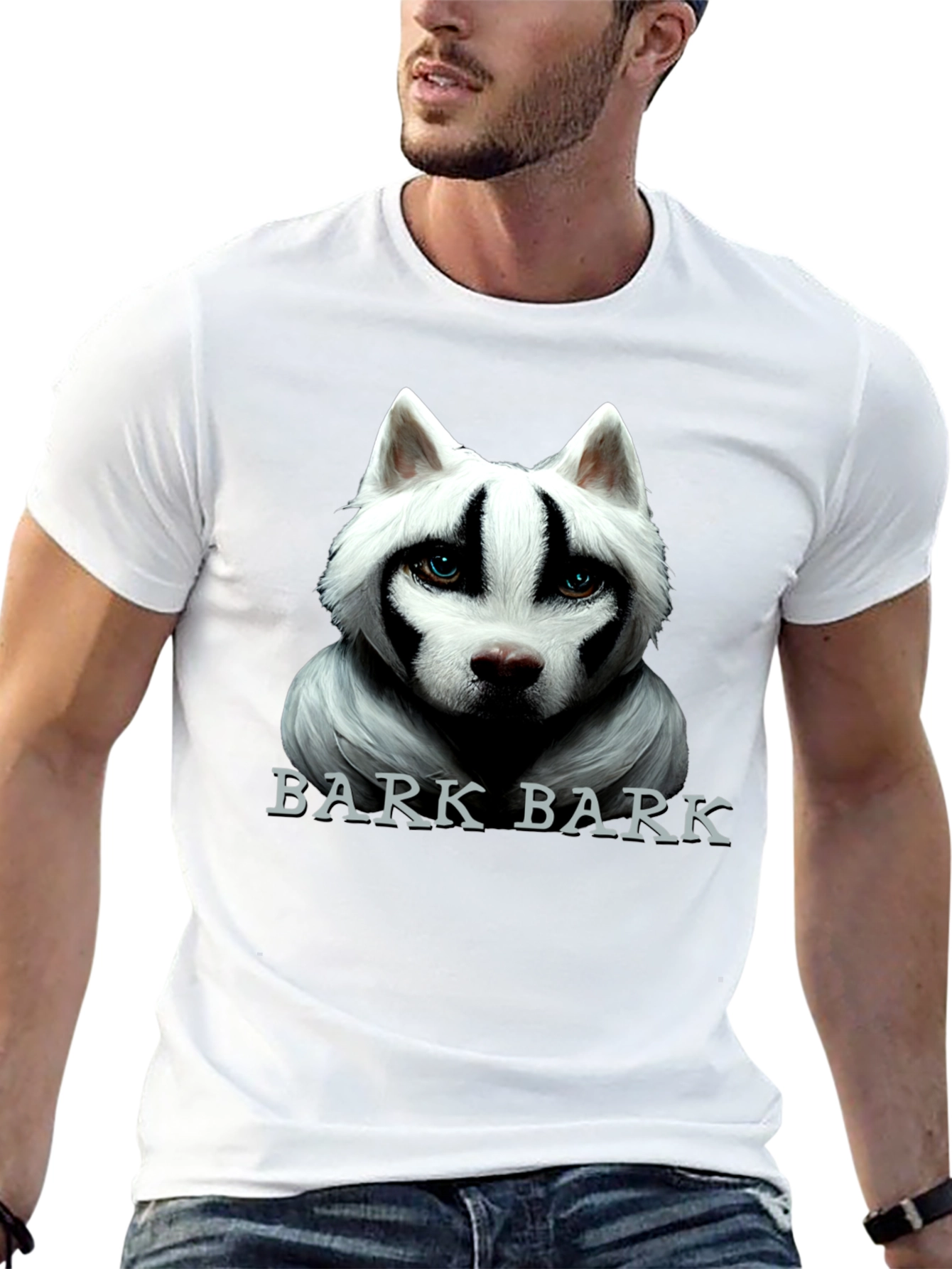 Black Bark Bark Dog Graphic Tee - Men's Black T-Shirt view 13