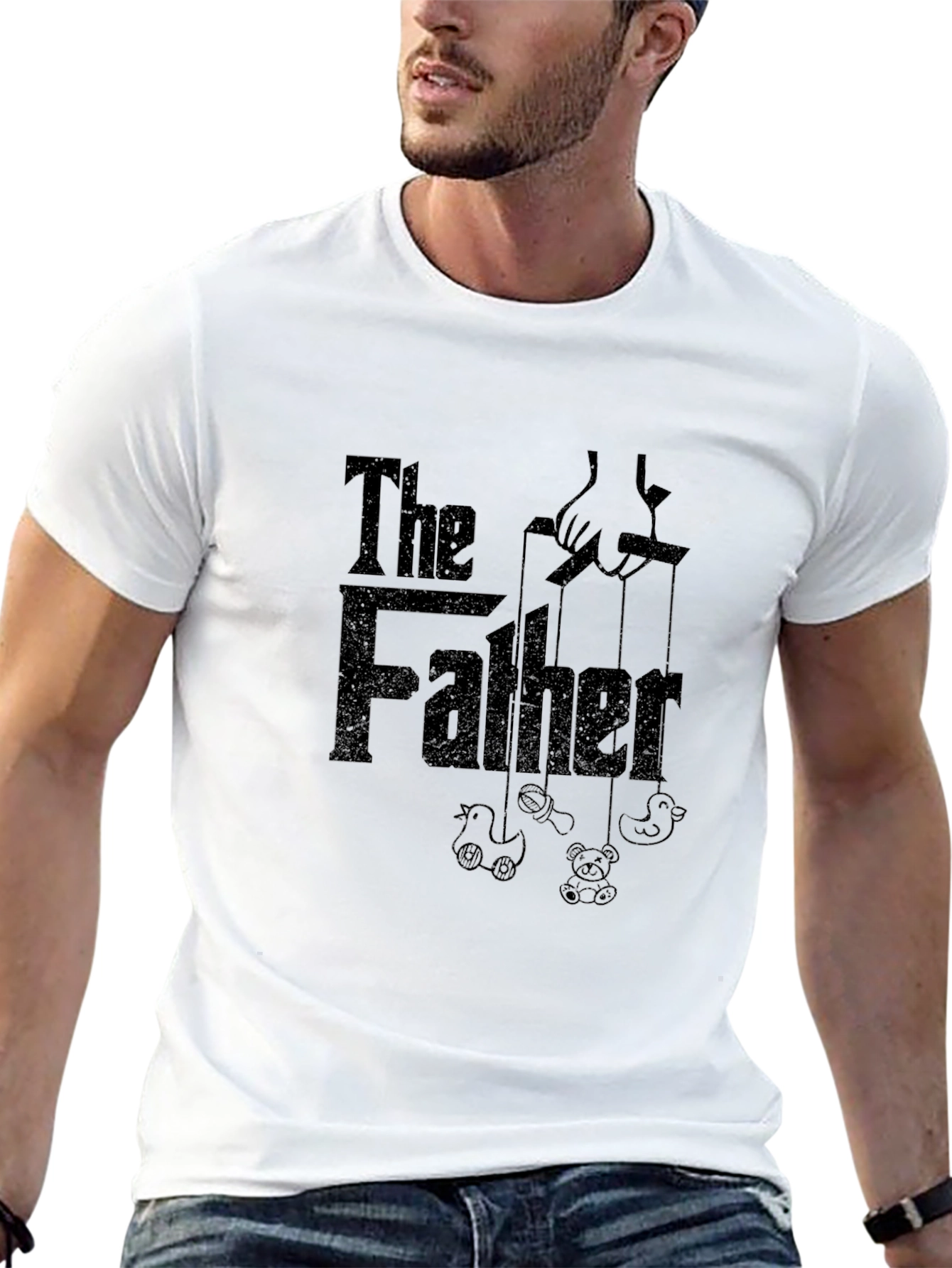 Black The Father T-Shirt - Dark Humor Dad Tee view 13
