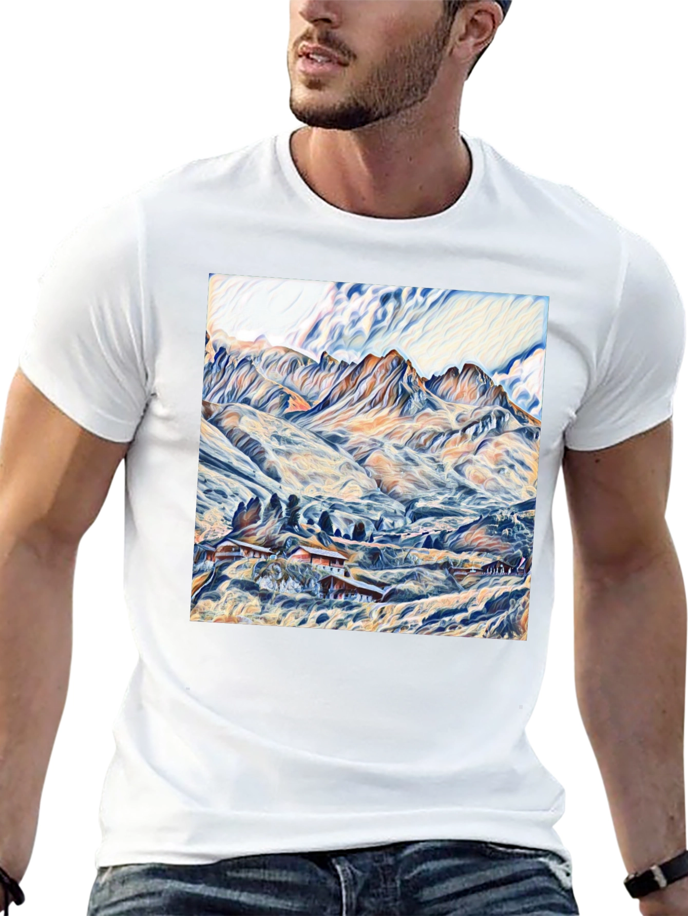 Black Mountain Vista Graphic Tee - Artistic Design view 13