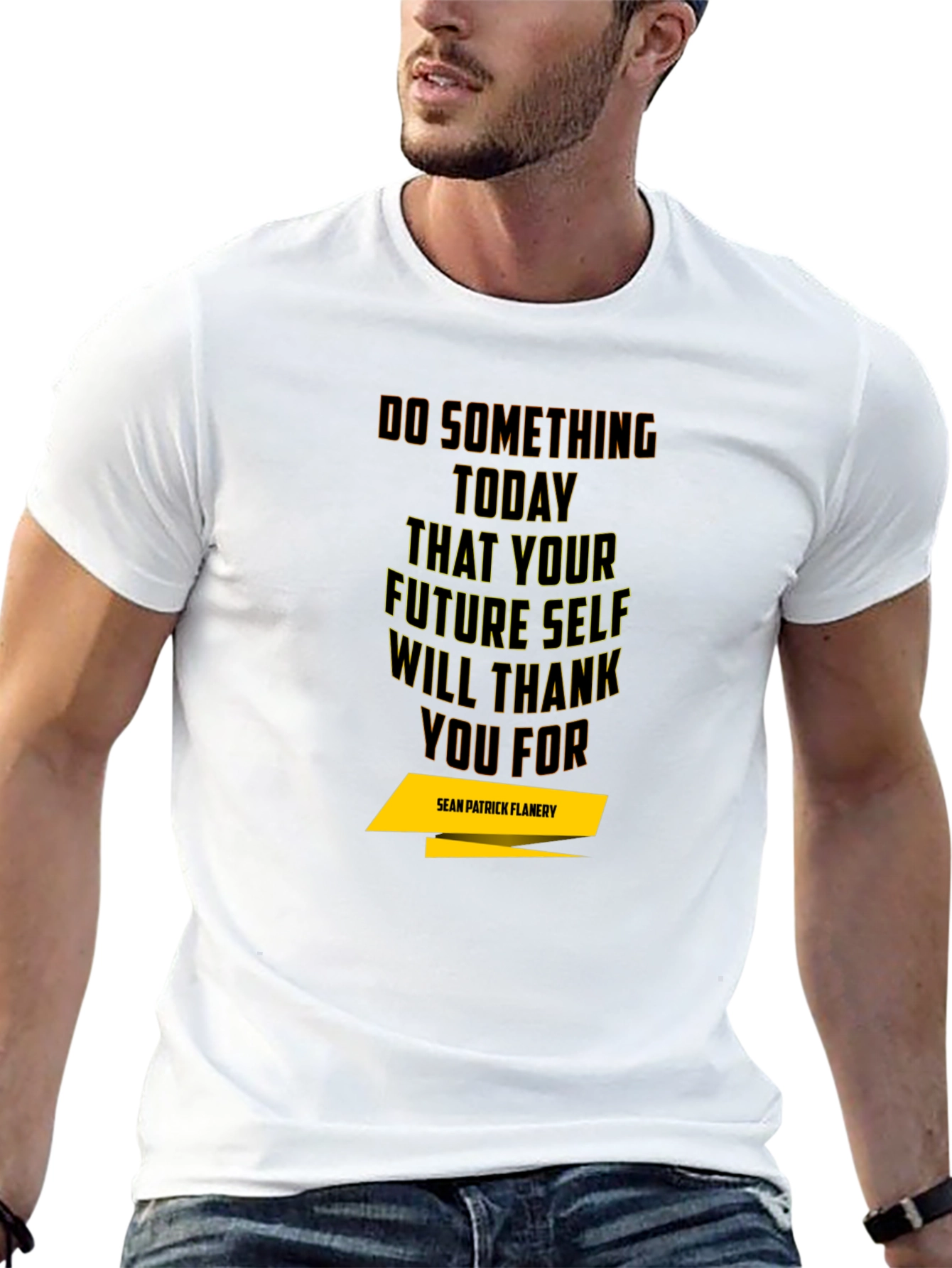 Black Inspirational T-Shirt - 'Do Something Today' Black Tee view 13