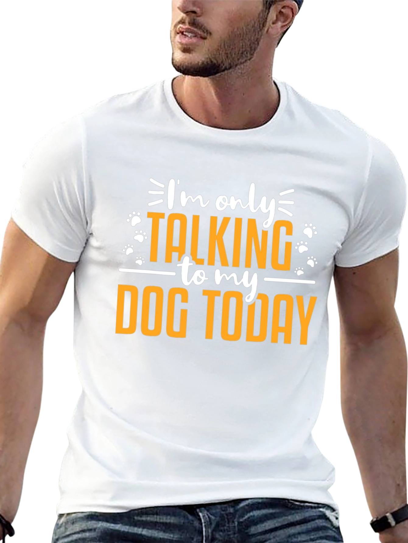 Black Dog Lover T-Shirt - Talking to My Dog Today - Casual Wear view 13