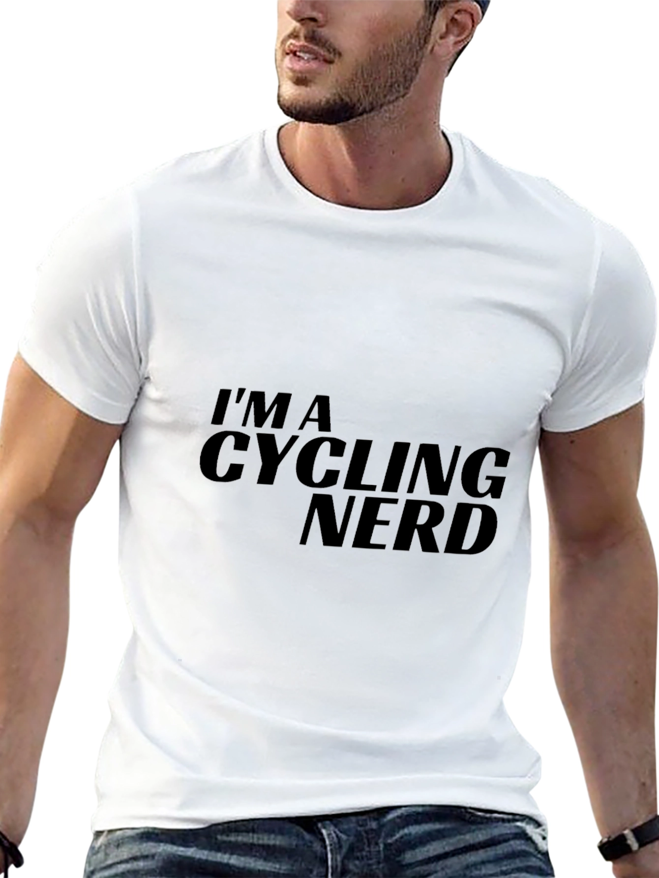 Black Cycling Nerd Graphic T-Shirt view 13
