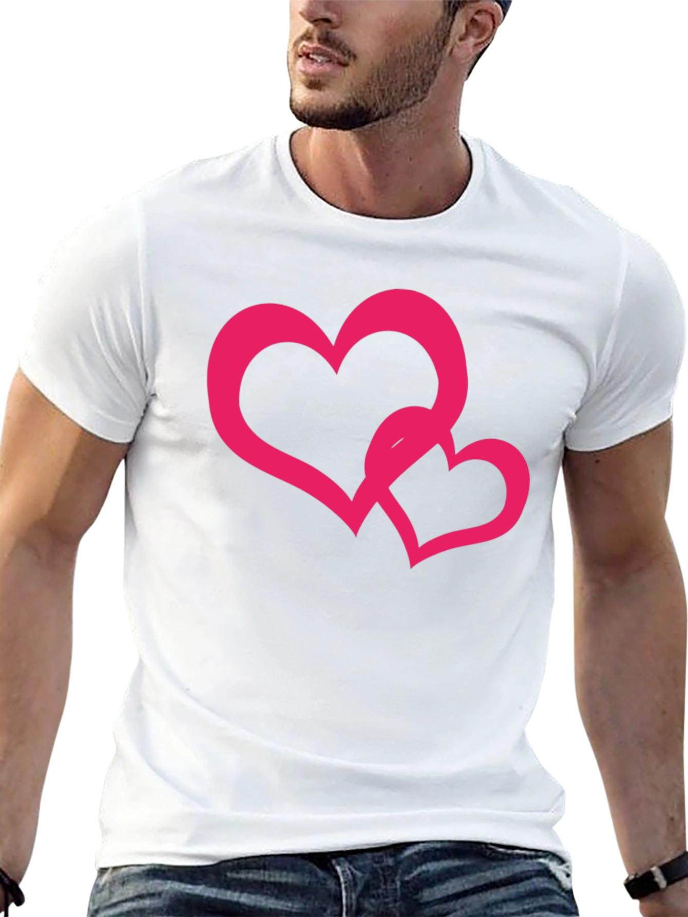 Black Heart Graphic Black Tee - Stylish Casual Wear view 13