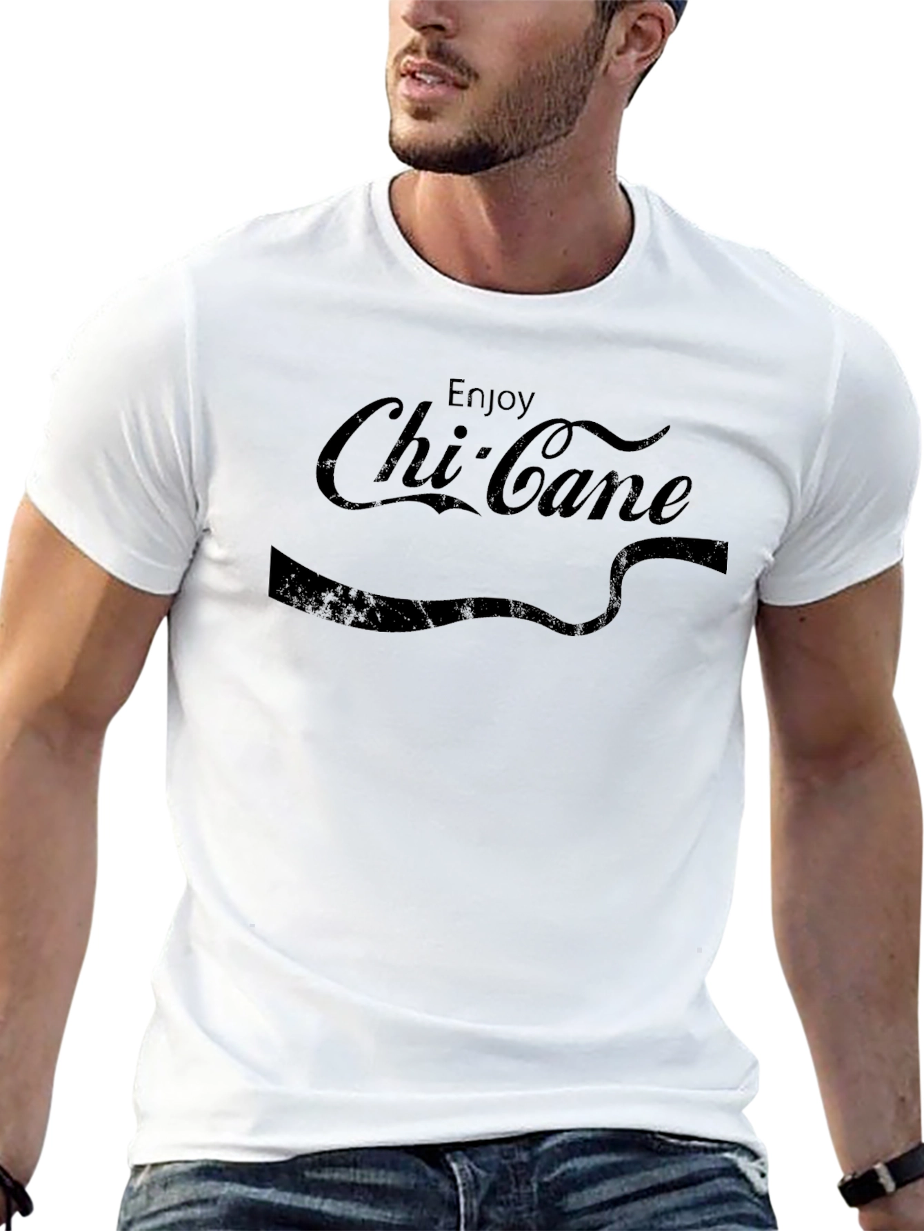 Black Chi-Cane Graphic Tee - Black Short Sleeve T-Shirt view 13
