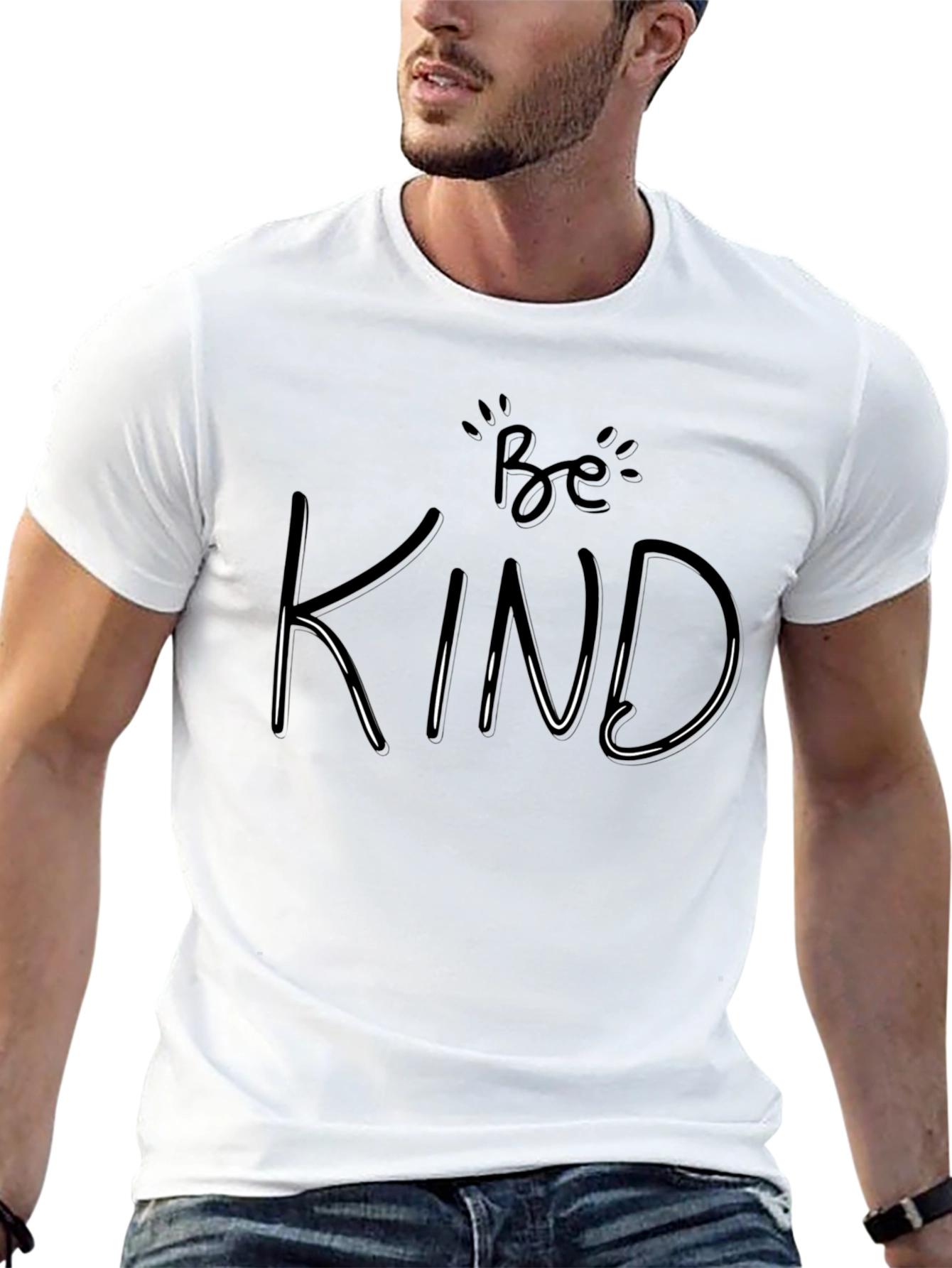 Black Be Kind Graphic Tee - Black Casual T-Shirt view 13