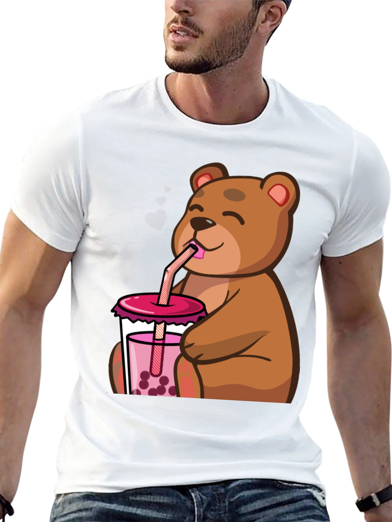 Black Bear Boba Bubble Tea T-Shirt view 13