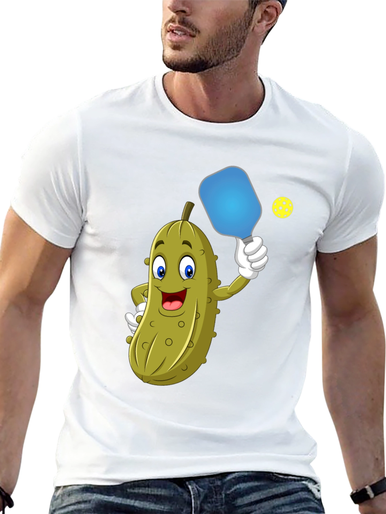 Black Pickleball Pickle T-Shirt - Funny Sports Tee view 13