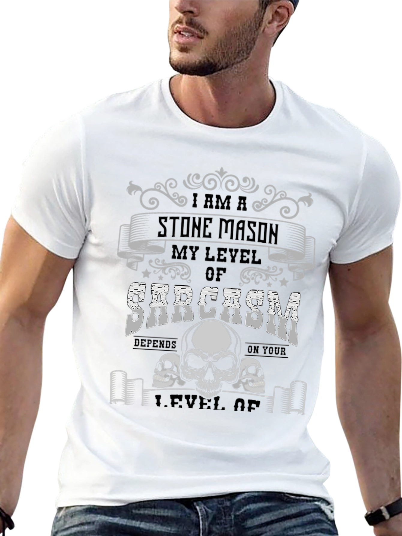 Black Stone Mason Sarcasm T-Shirt view 13