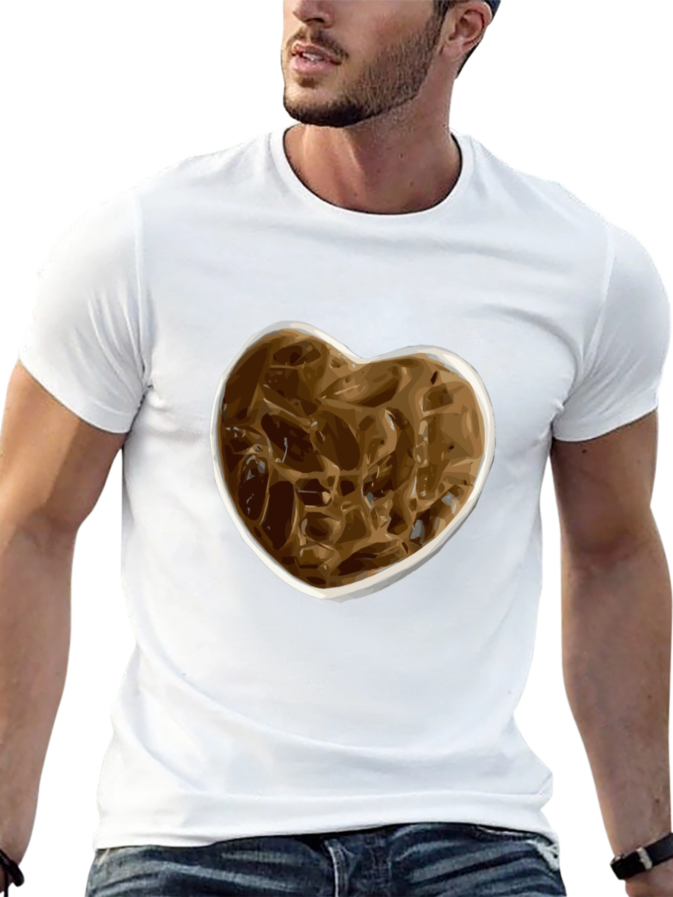Black Iced Coffee Heart Graphic Tee - Casual Style view 13