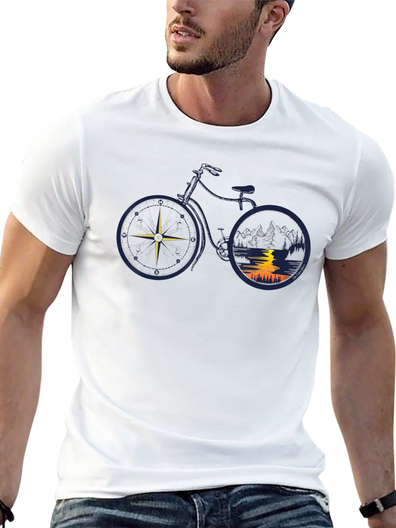 Black Nature Bike Graphic Tee - Adventure Awaits! view 13