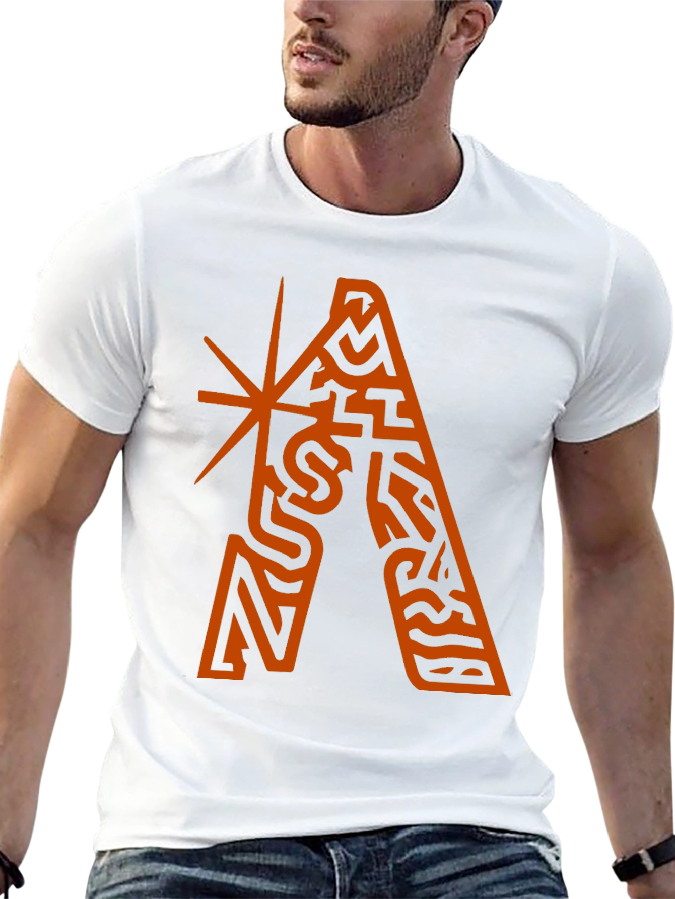 Black Abstract Graphic Tee - Black view 13