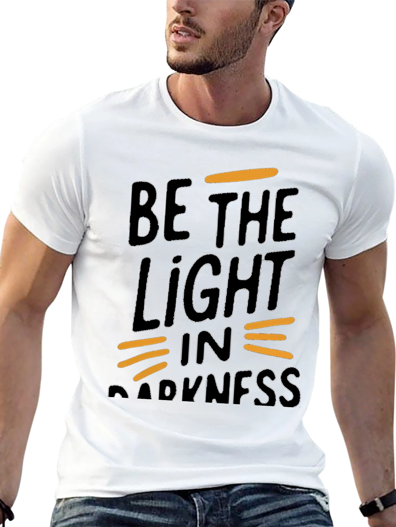 Black Be the Light in Darkness Graphic Tee view 13