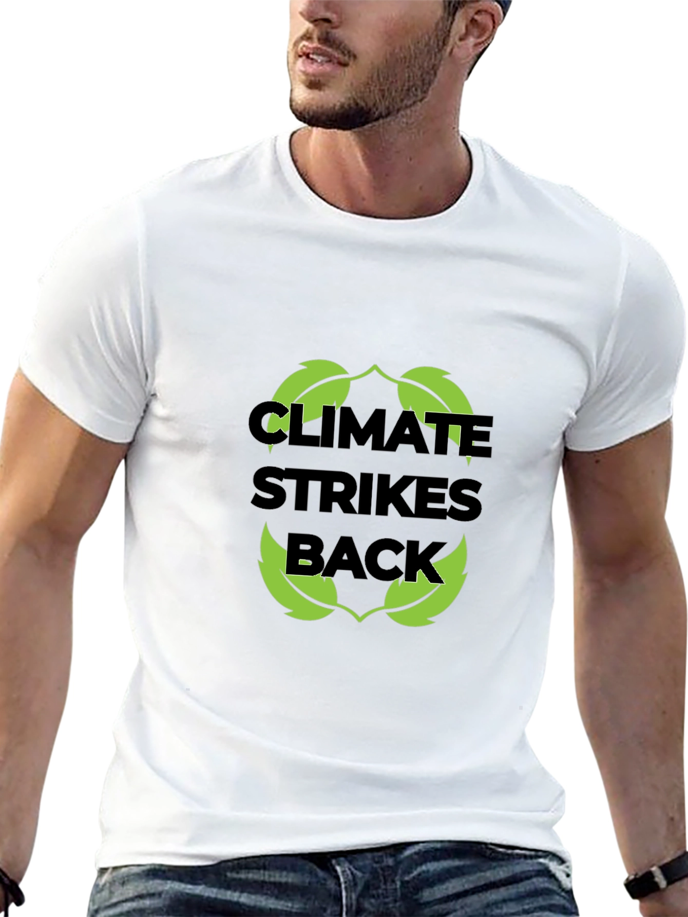 Black Climate Strikes Back T-Shirt - Eco-Friendly Design view 13