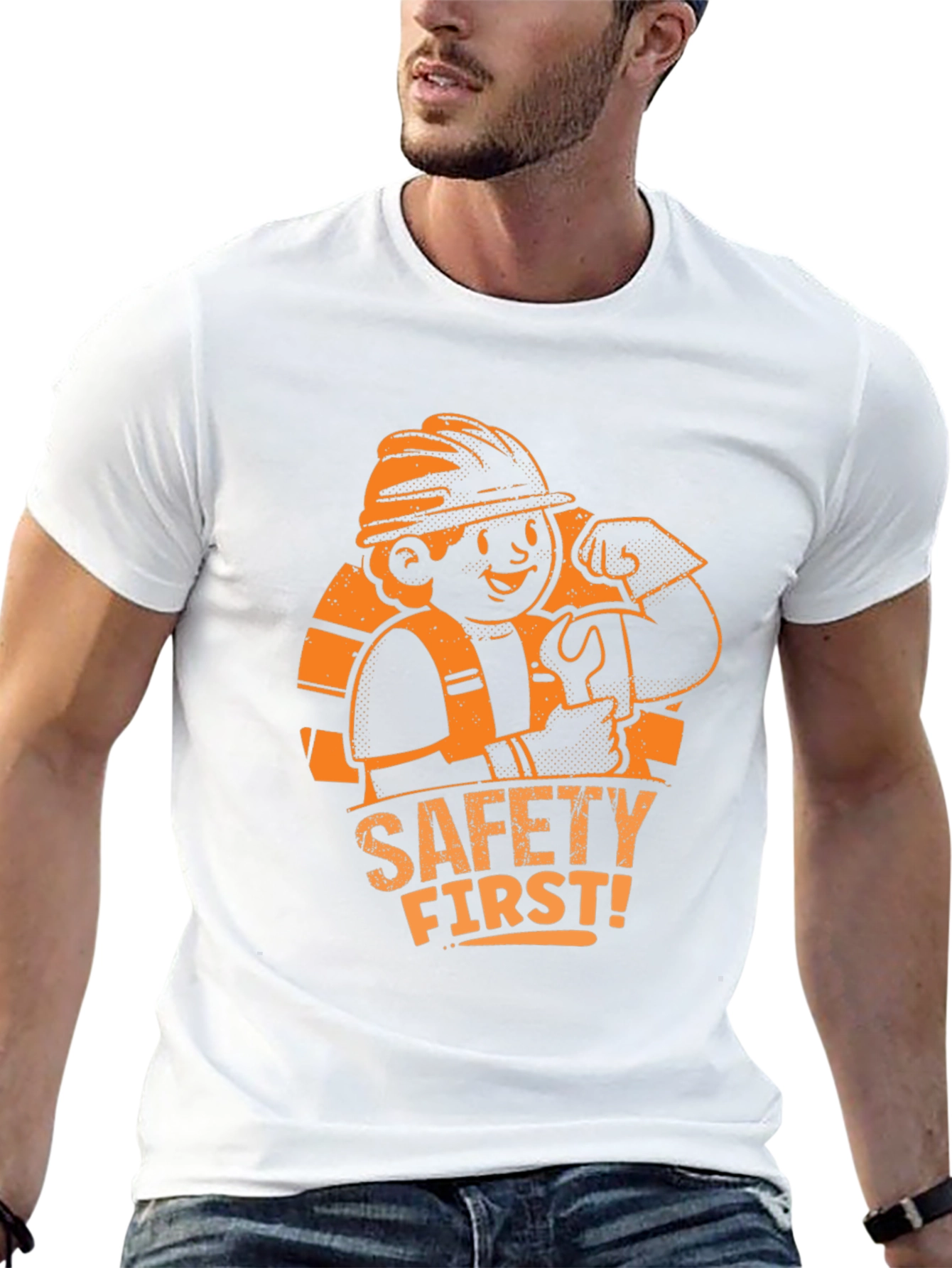 Black Safety First! Graphic T-Shirt view 13