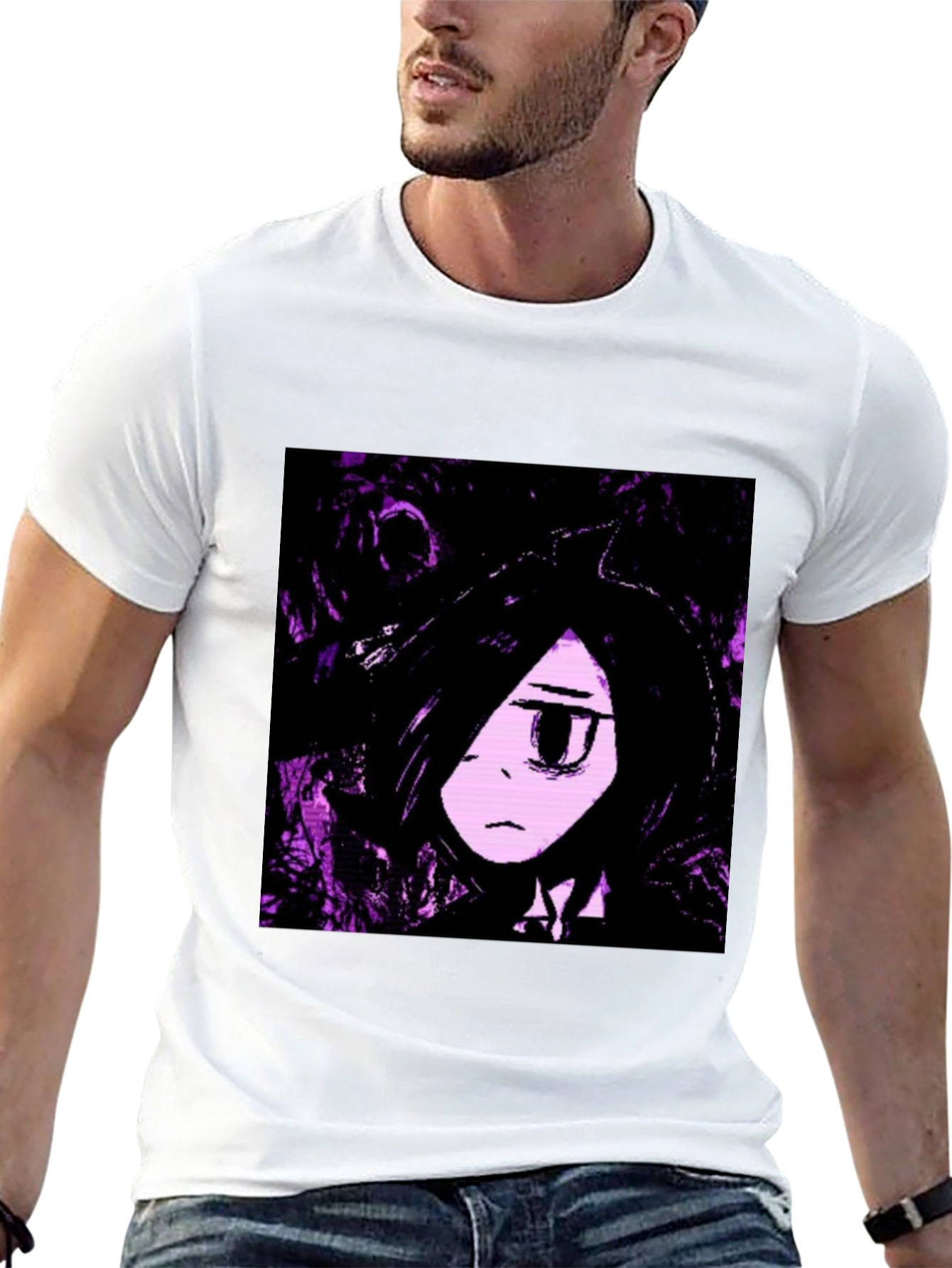 Black Anime Graphic Black T-Shirt view 13