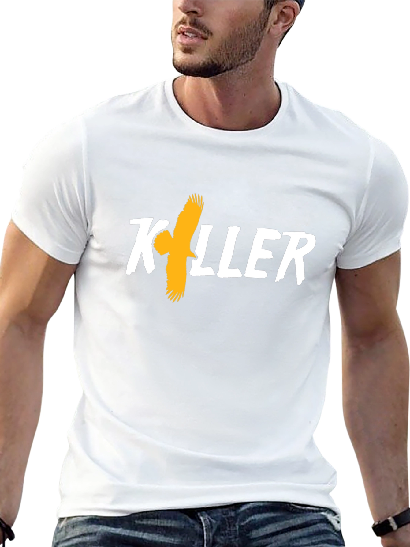 Black Killer Eagle Black T-Shirt - Bold Graphic Tee view 13