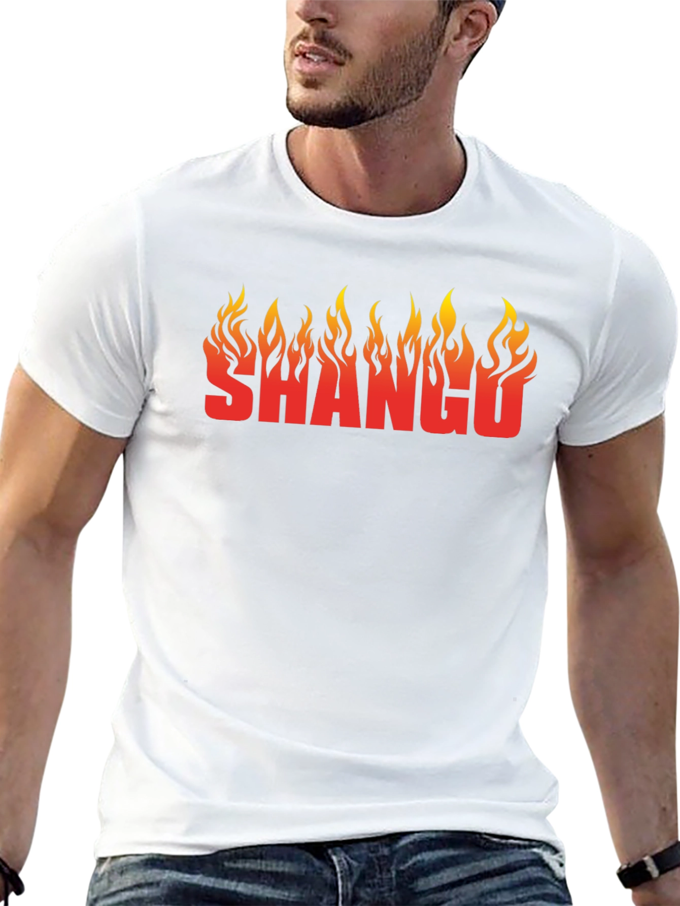 Black Shango Flame Graphic Black T-Shirt view 13