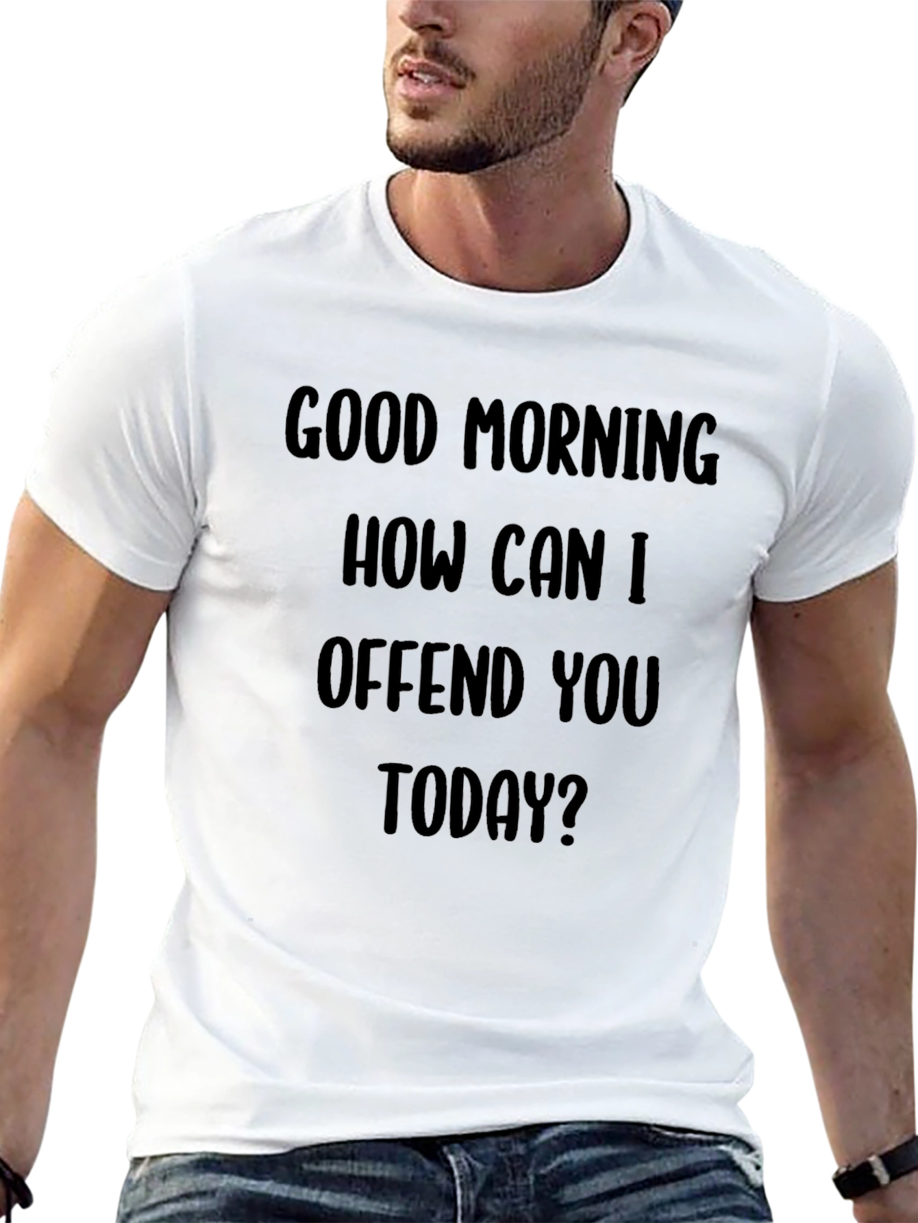Black Funny "Offend You" Graphic Tee view 13