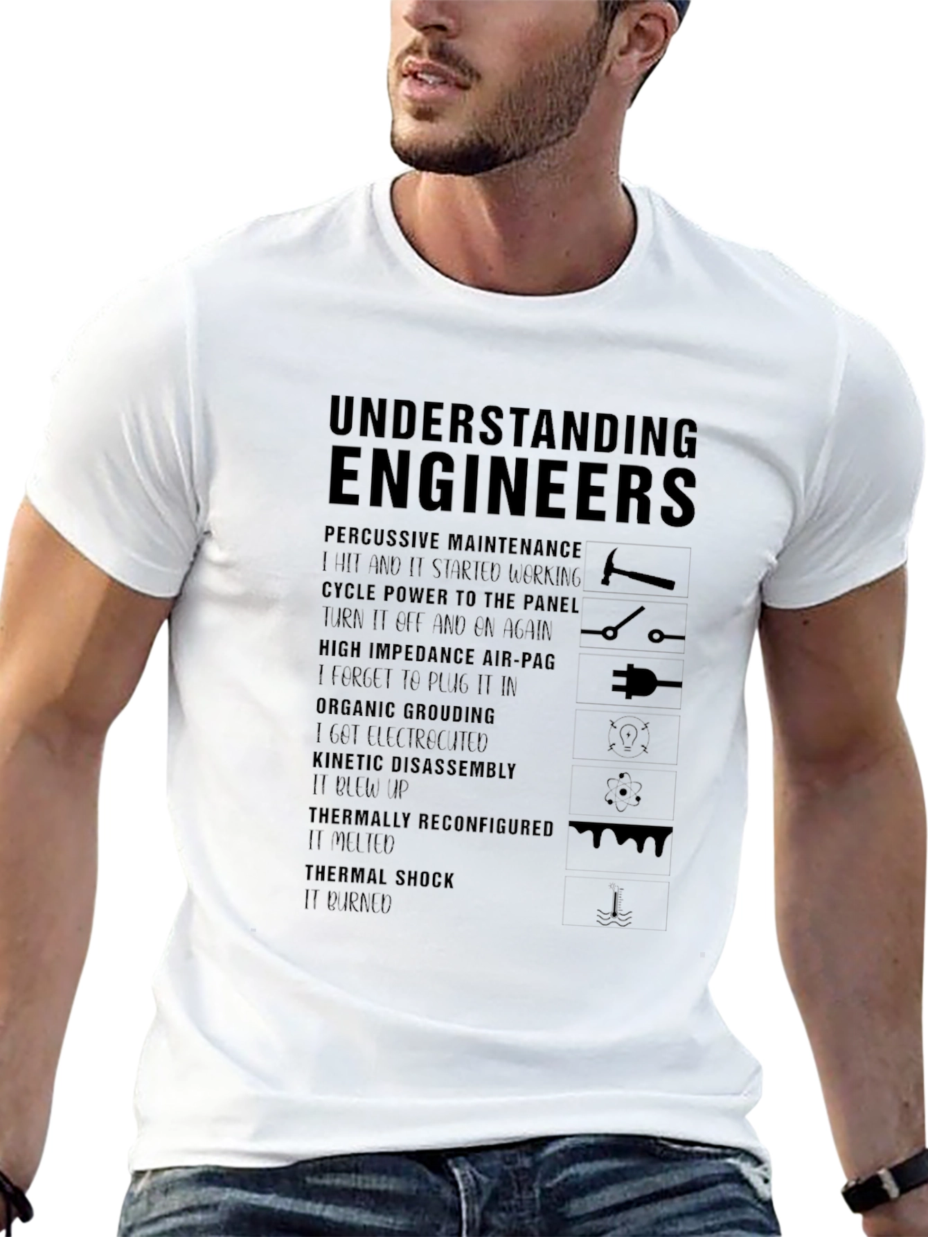 Black Understanding Engineers Black Graphic Tee view 13