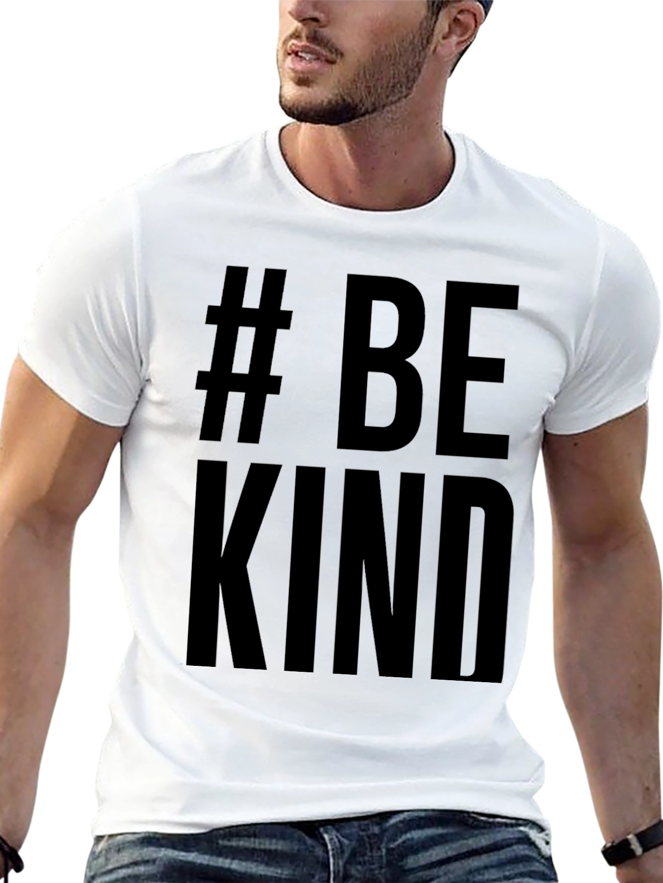 Black # Be Kind Black Graphic T-Shirt - Casual Style view 13