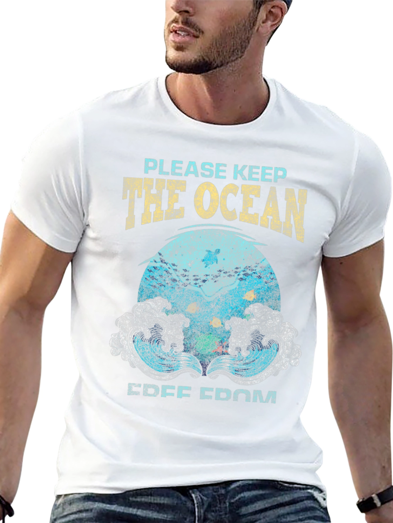 Black Ocean Conservation Graphic Tee view 13