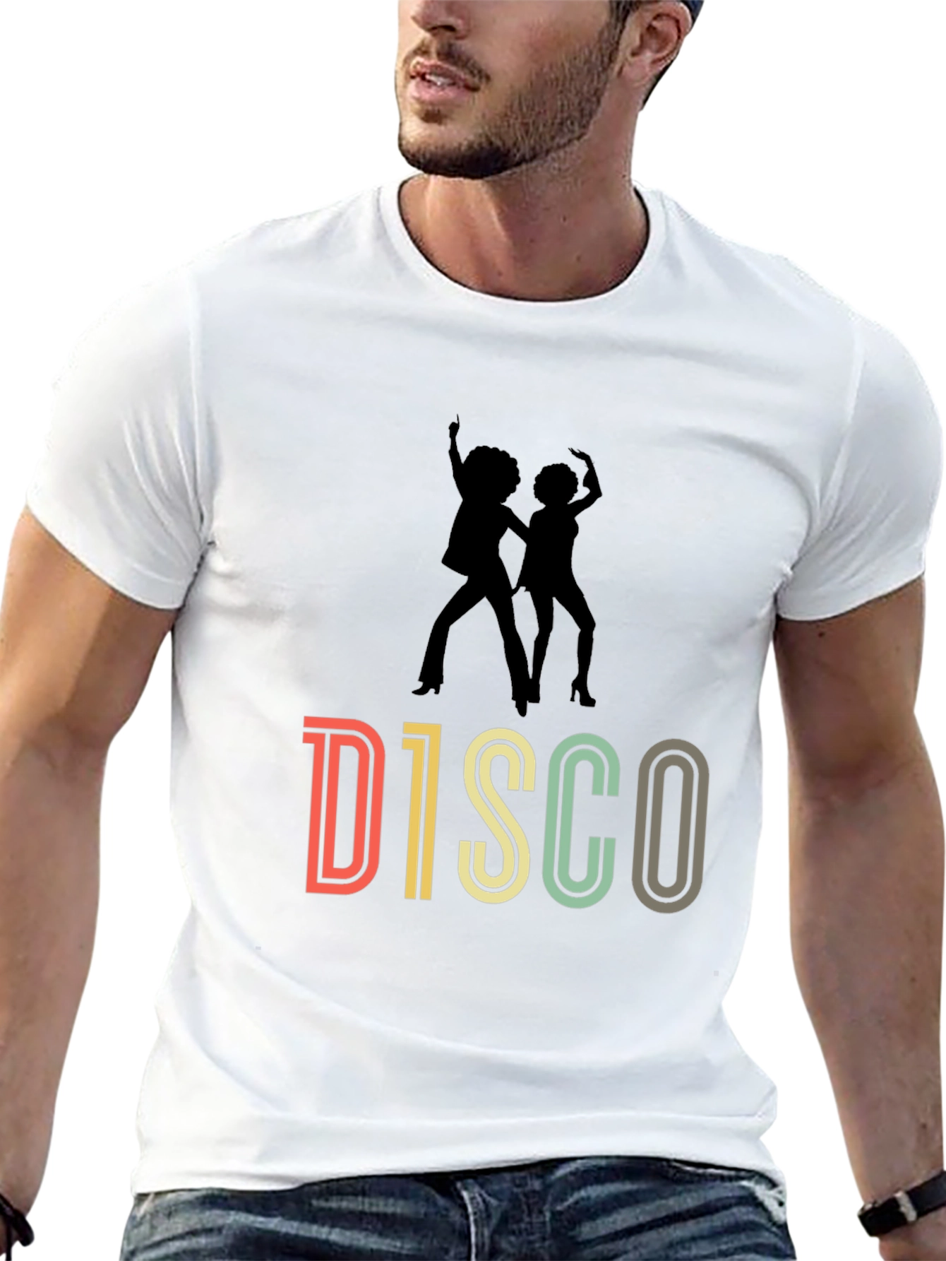 Black Retro Disco T-Shirt - Vintage Dance Design view 13