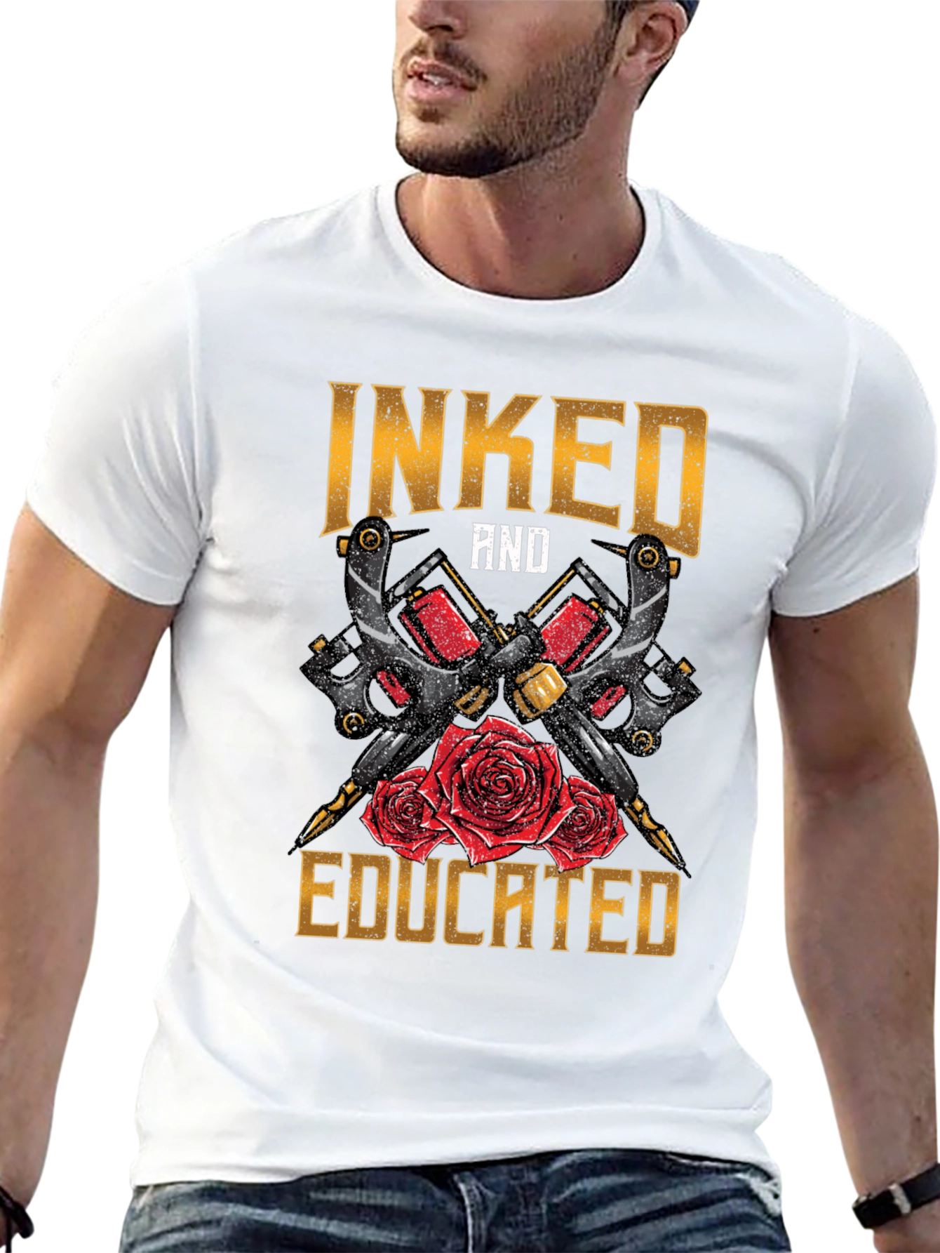 Black Inked and Educated Tattoo Artist T-Shirt view 13