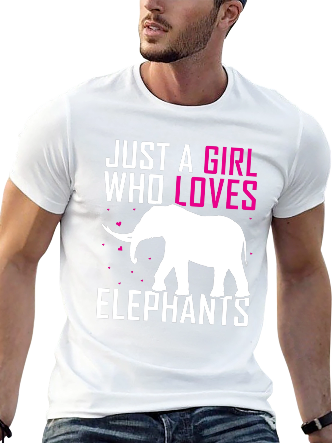 Black Just a Girl Who Loves Elephants T-Shirt view 13