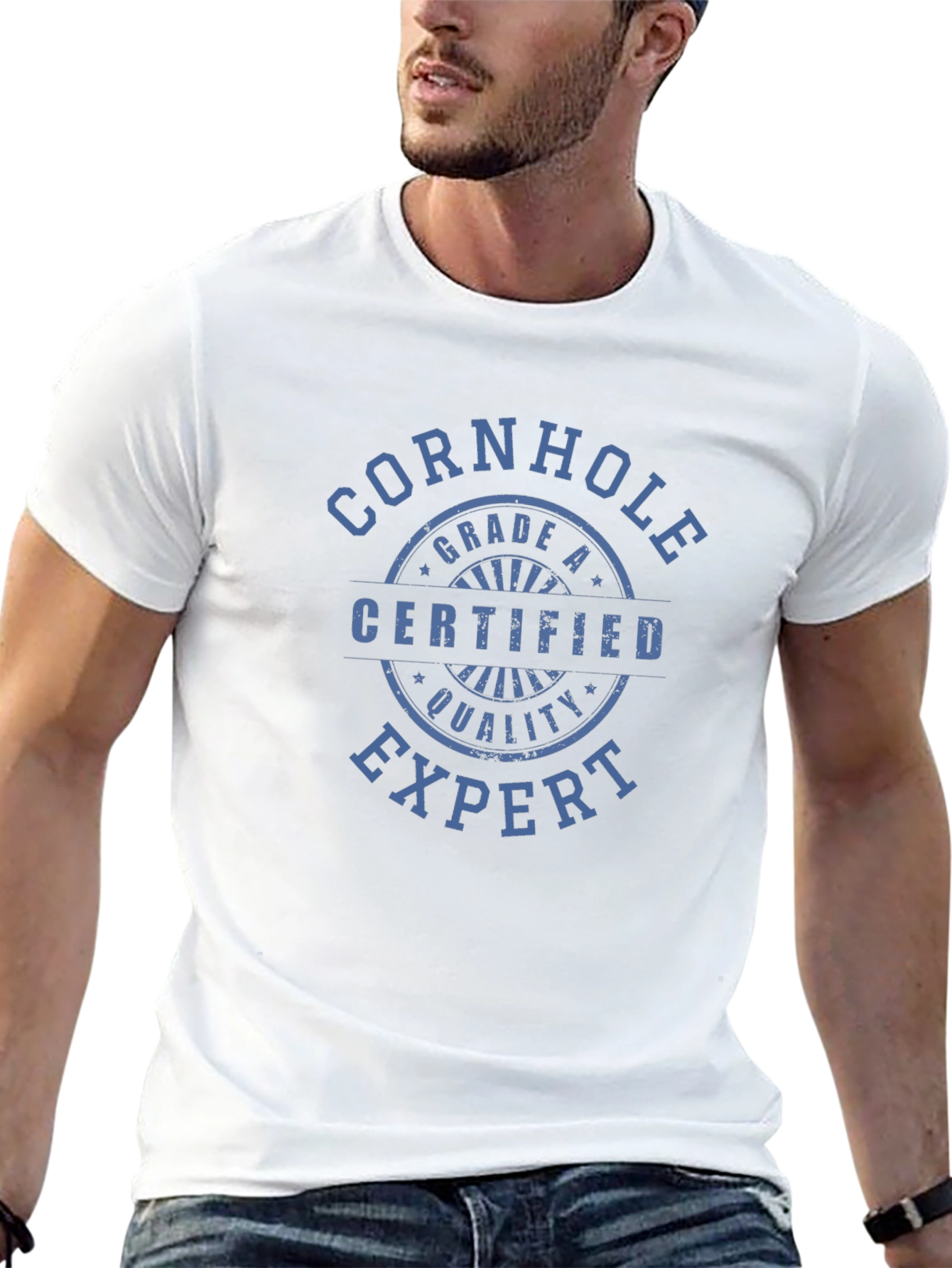 Black Cornhole Expert Certified Grade A Quality T-Shirt view 13