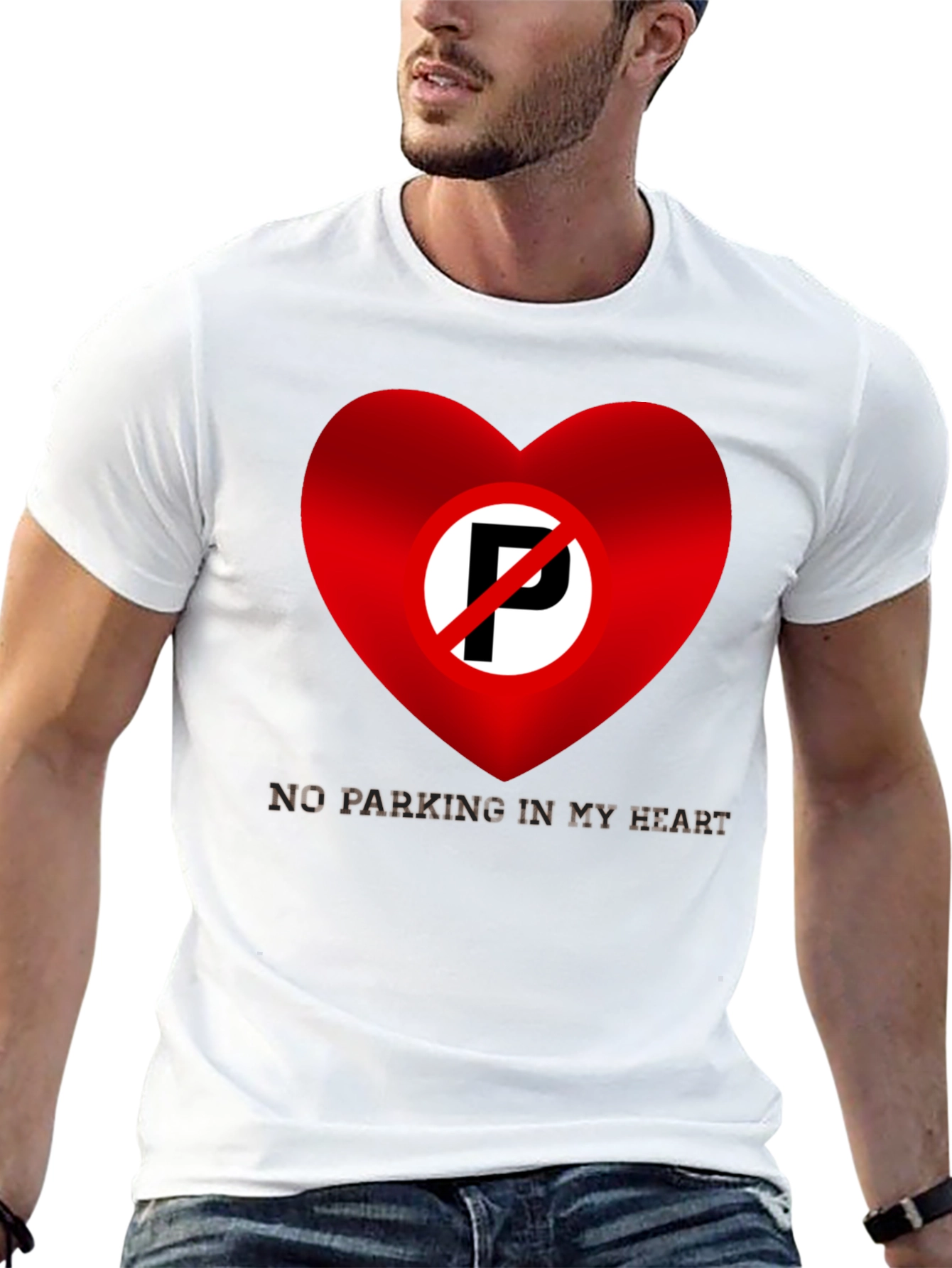 Black No Parking in My Heart T-Shirt view 13