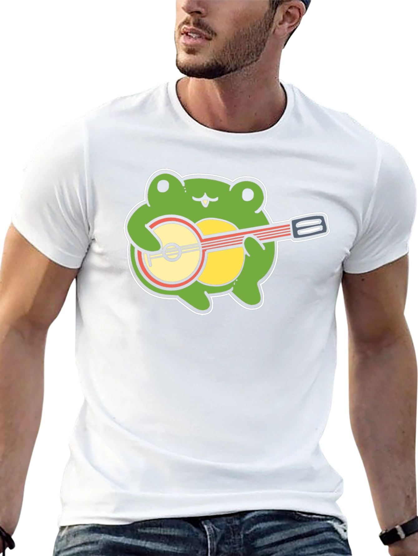 Black Frog Banjo T-Shirt - Cute Musical Tee view 13