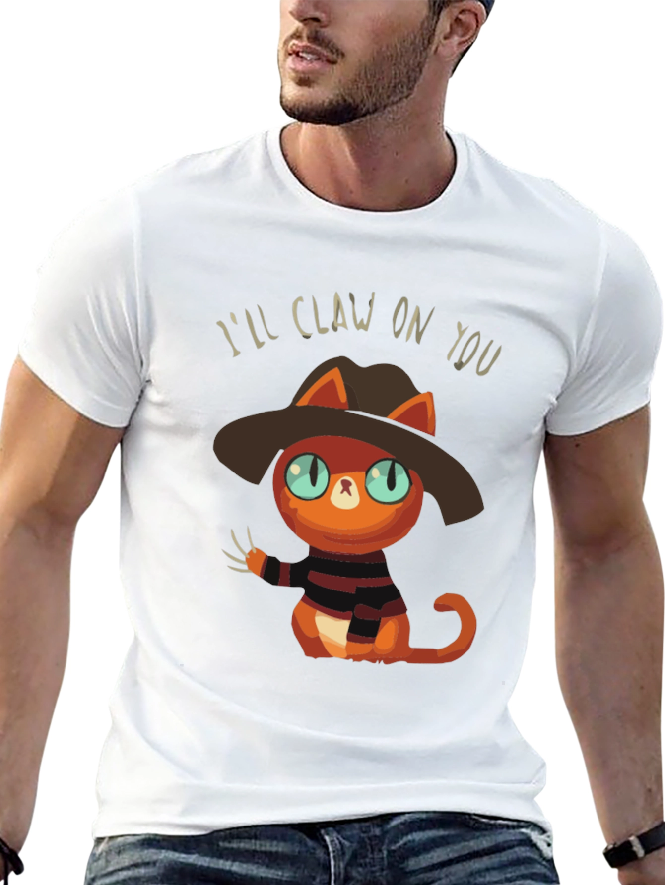 Black I'll Claw On You Cat Graphic Tee view 13