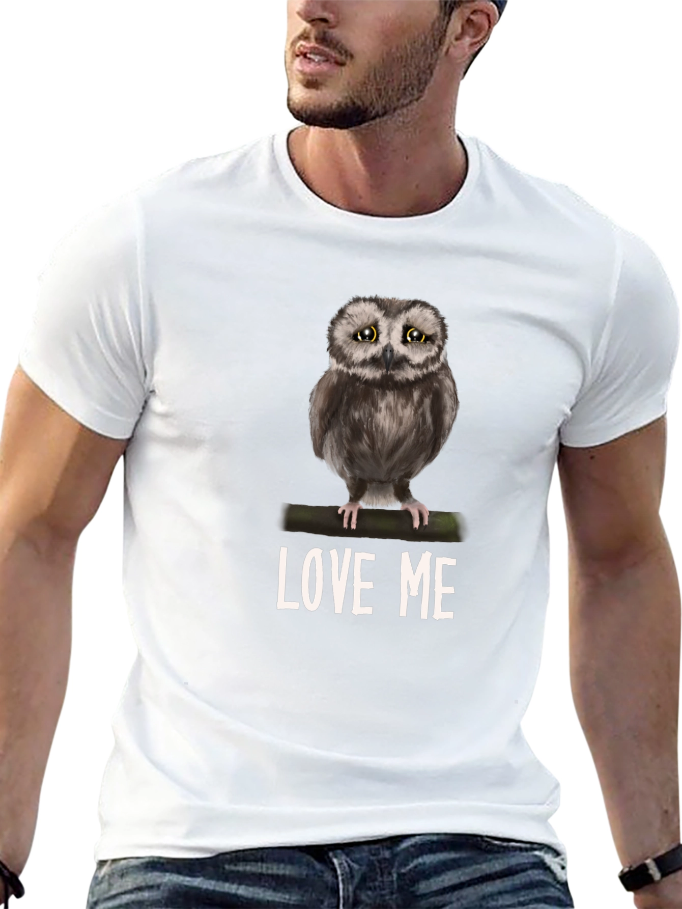 Black Owl Love Me Graphic T-Shirt view 13