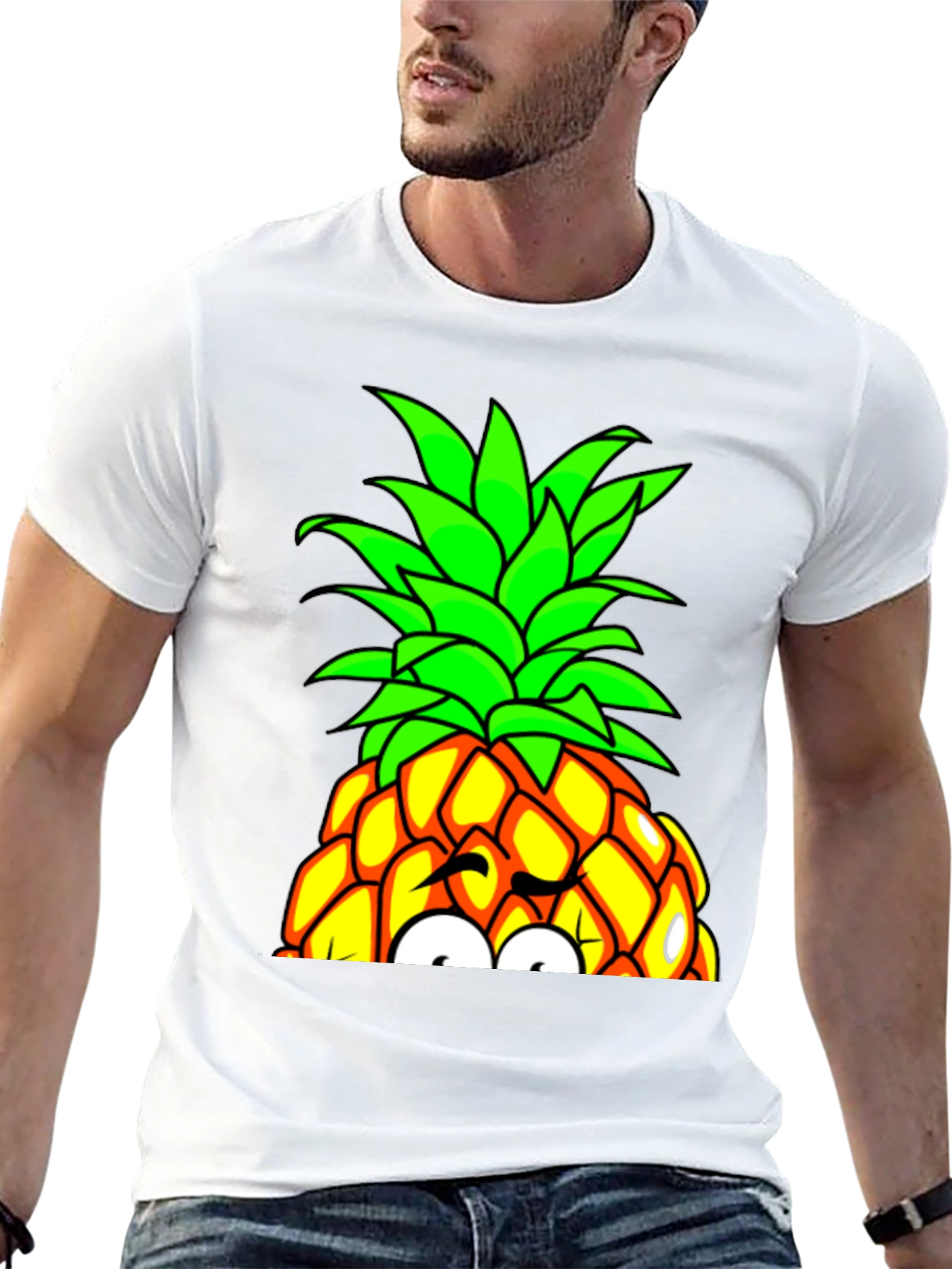 Black Fun Pineapple Graphic Tee - Quirky Design view 13