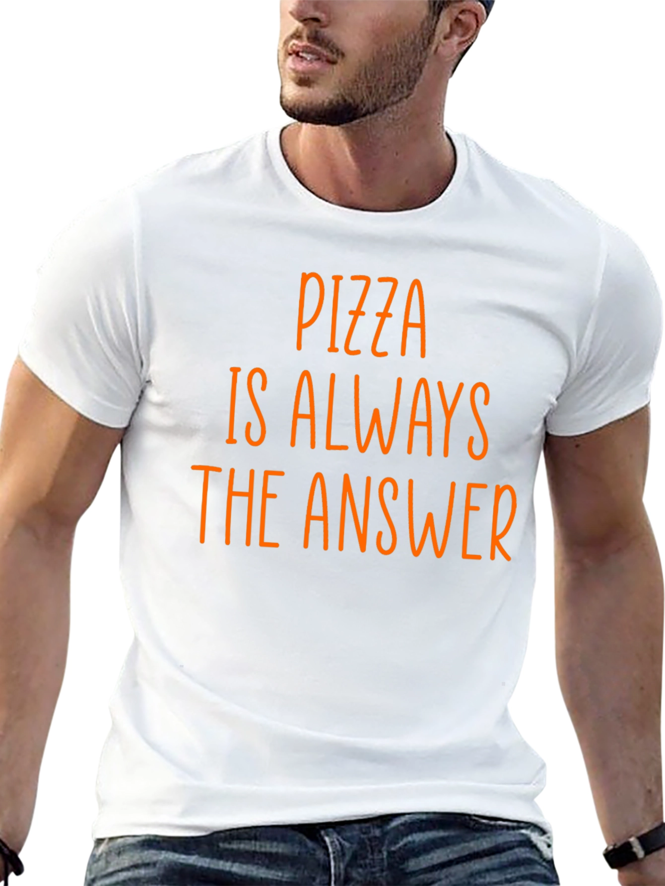 Black Pizza Is Always The Answer Graphic Tee view 13