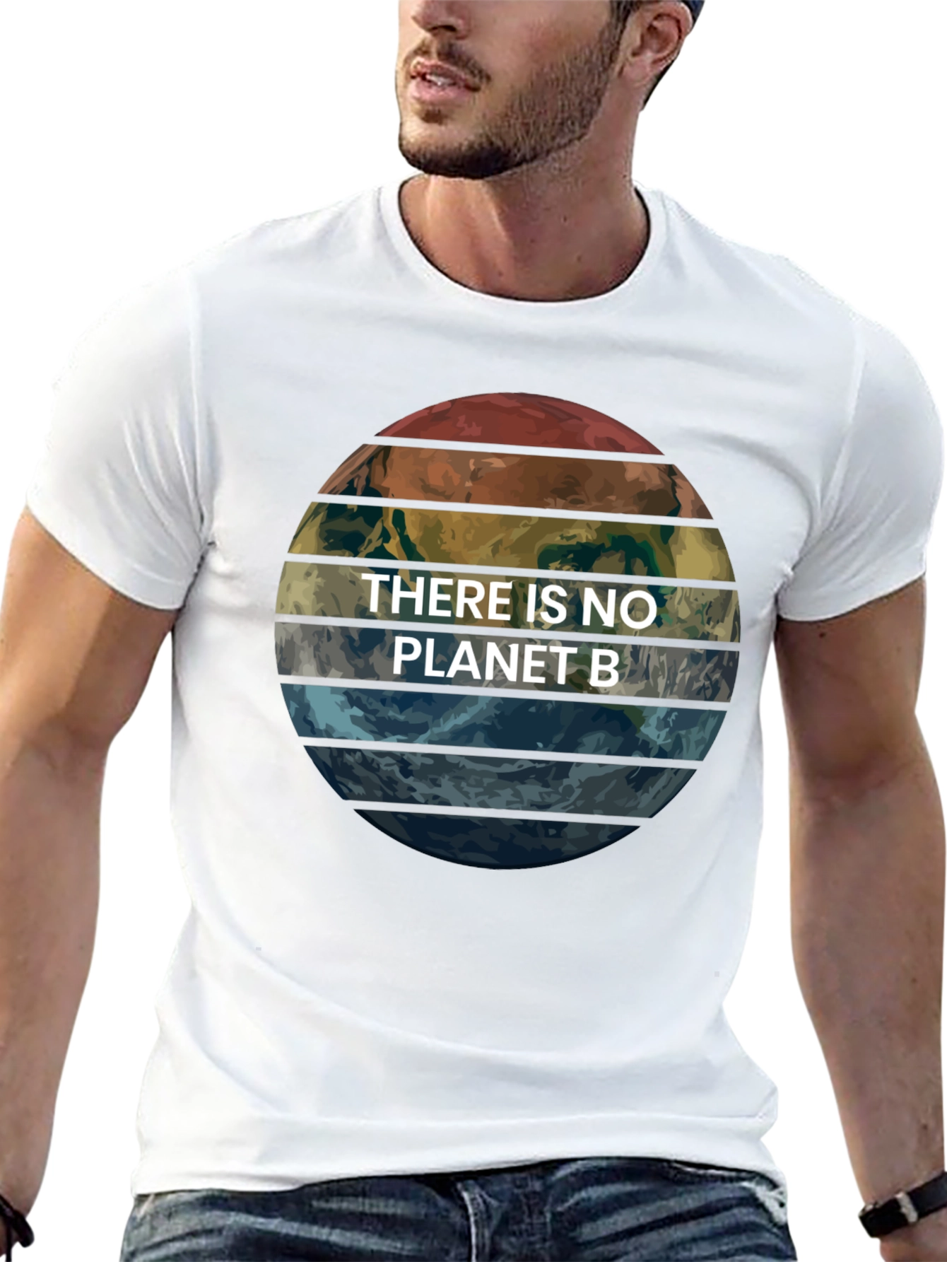 Black There Is No Planet B Earth Graphic T-Shirt view 13