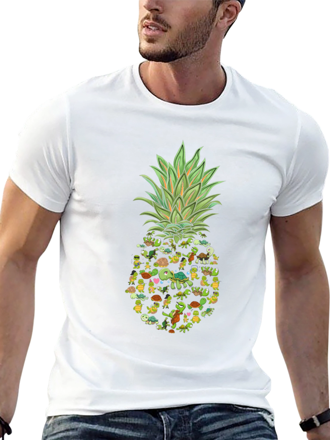 Black Turtle Pineapple Graphic Tee view 13