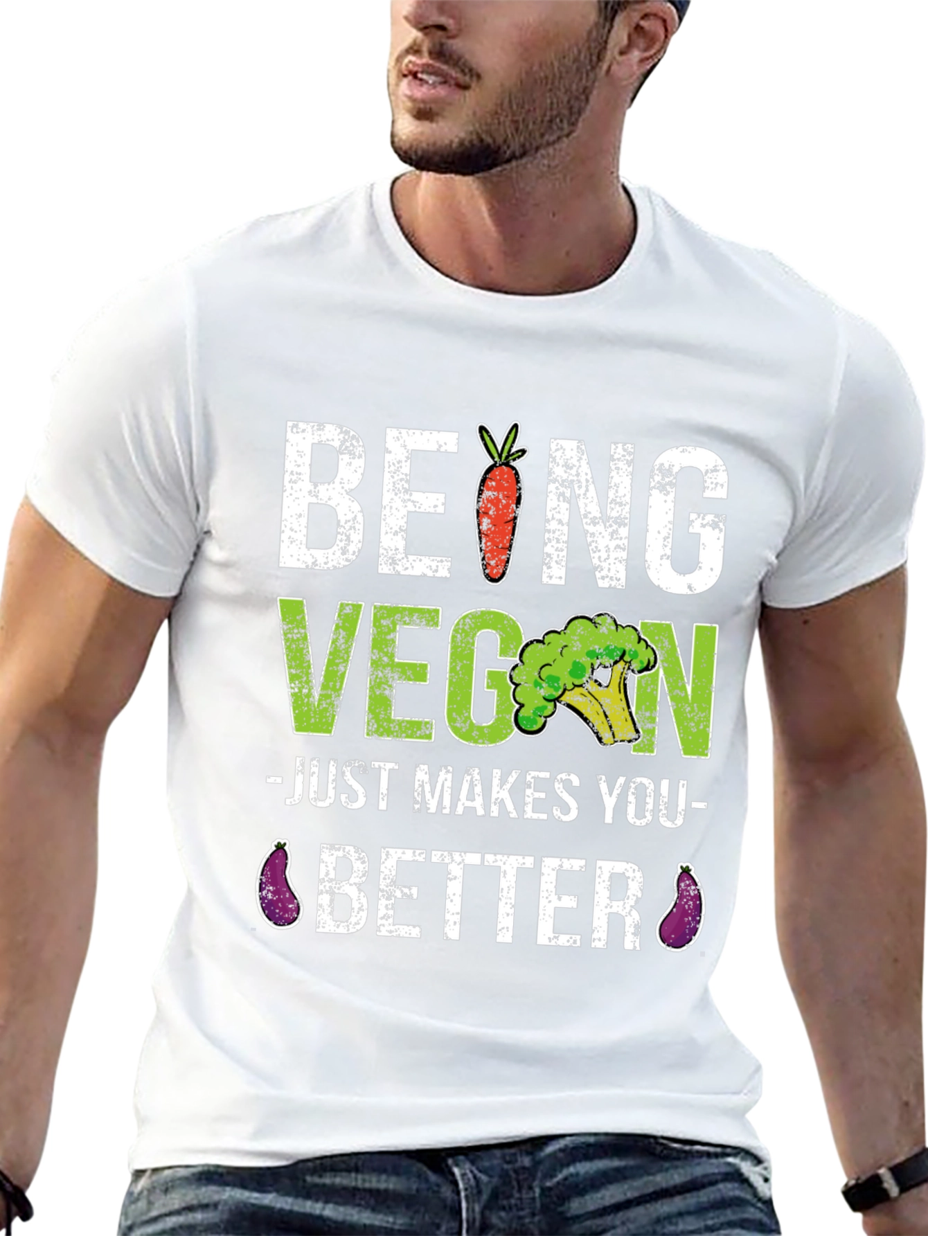 Being Vegan Makes You Better Black T-Shirt - 13