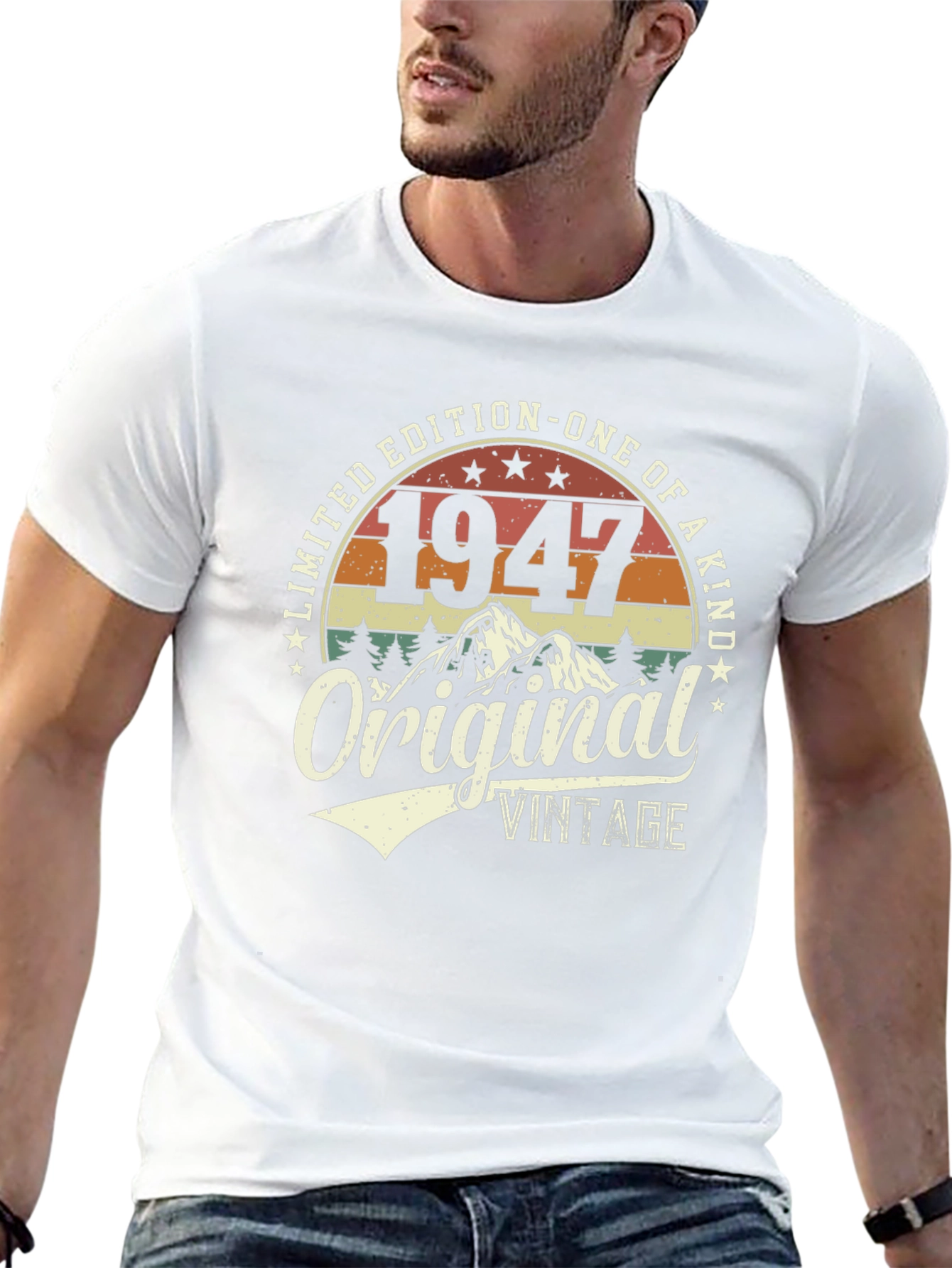 Black 1947 Original Vintage Limited Edition Graphic T-Shirt view 13