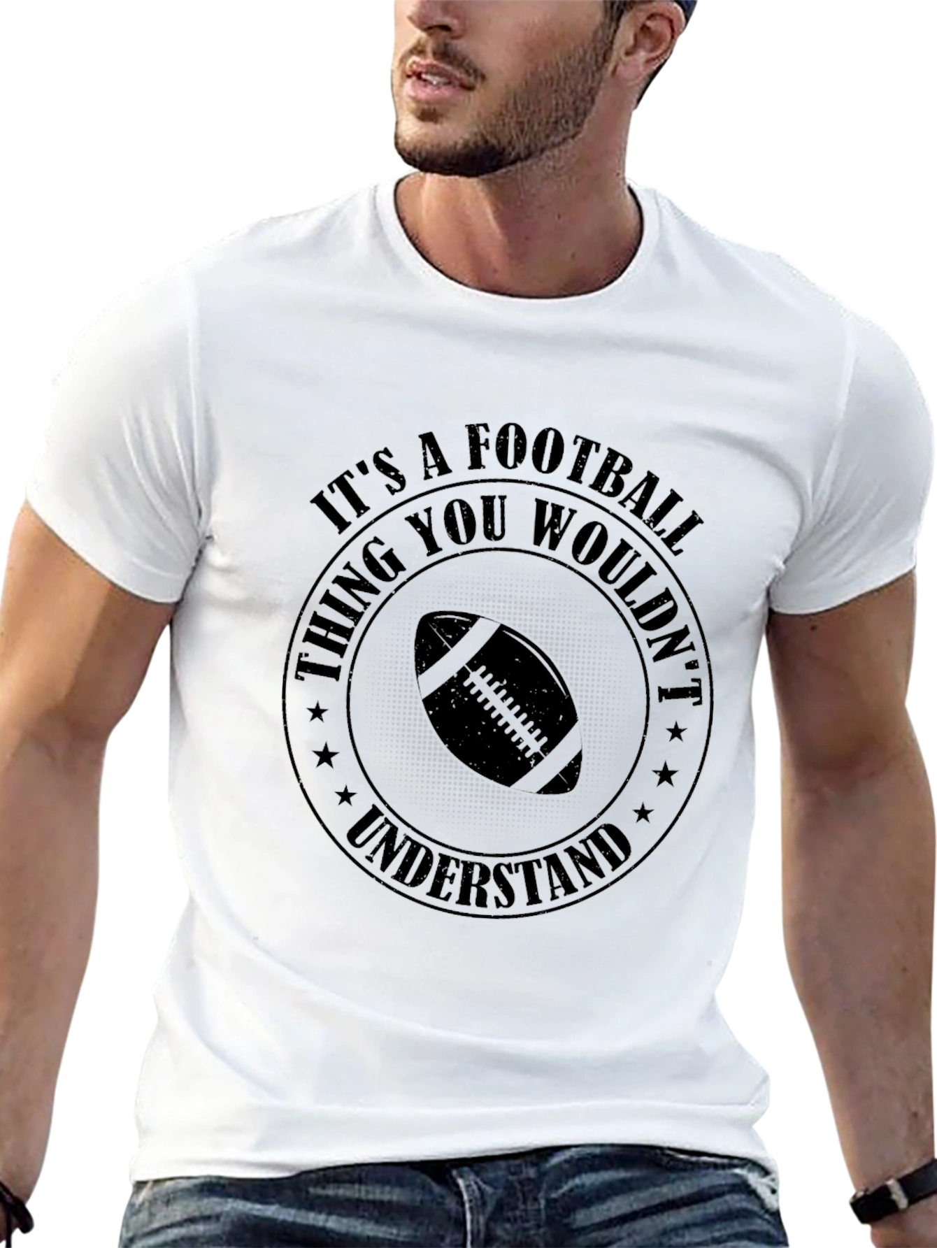 Black Football Thing You Wouldn't Understand T-Shirt view 13