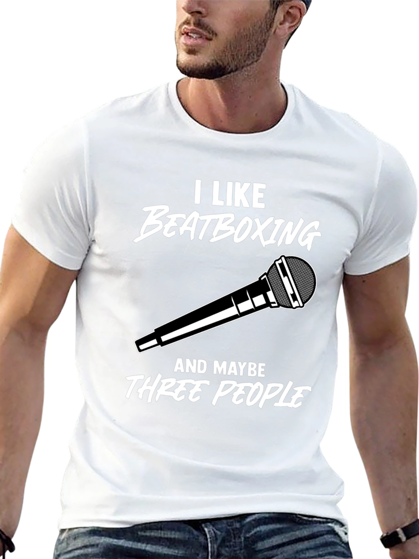 Black I Like Beatboxing T-Shirt - Funny Musician Tee view 13
