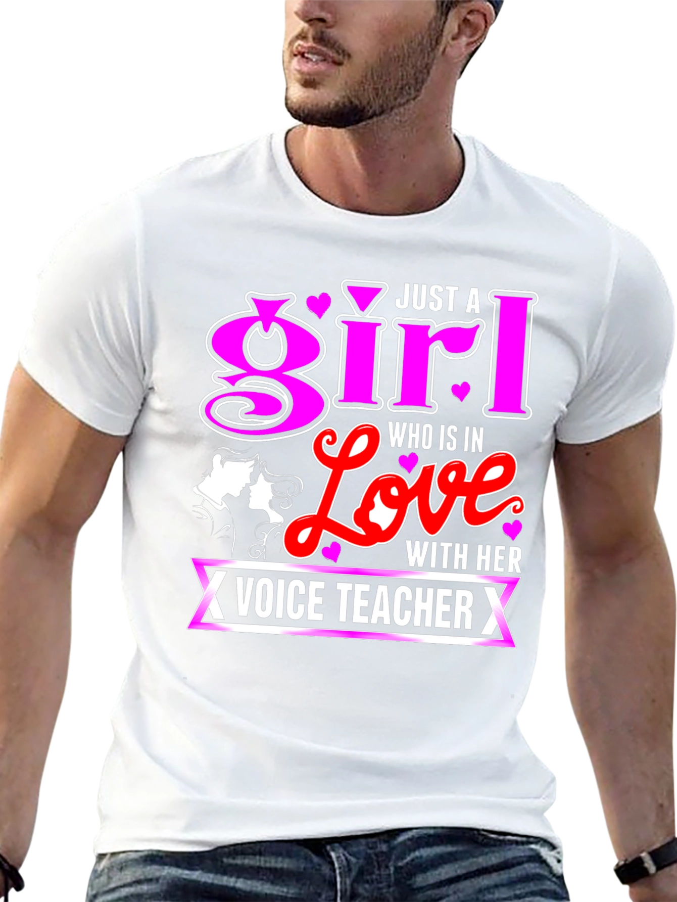 Black Just a Girl in Love with Her Voice Teacher T-Shirt view 13