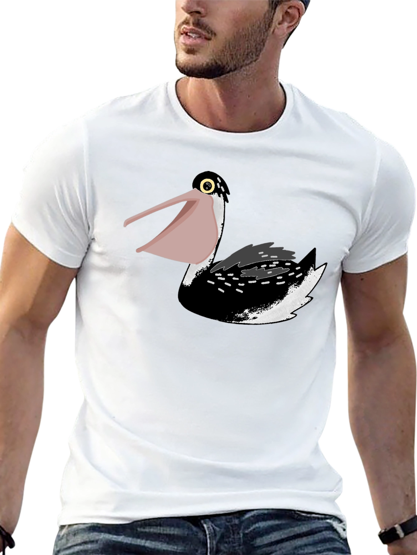 Black Pelican Graphic Tee - Black Cotton Comfort view 13